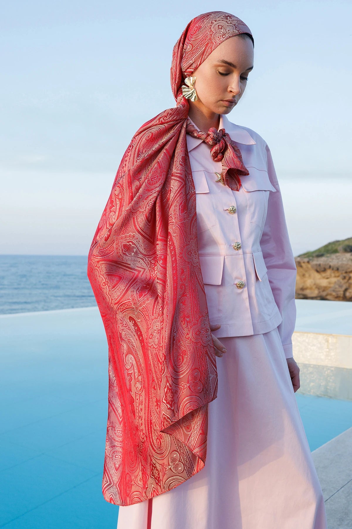 Liva Desen Shine Line Şal