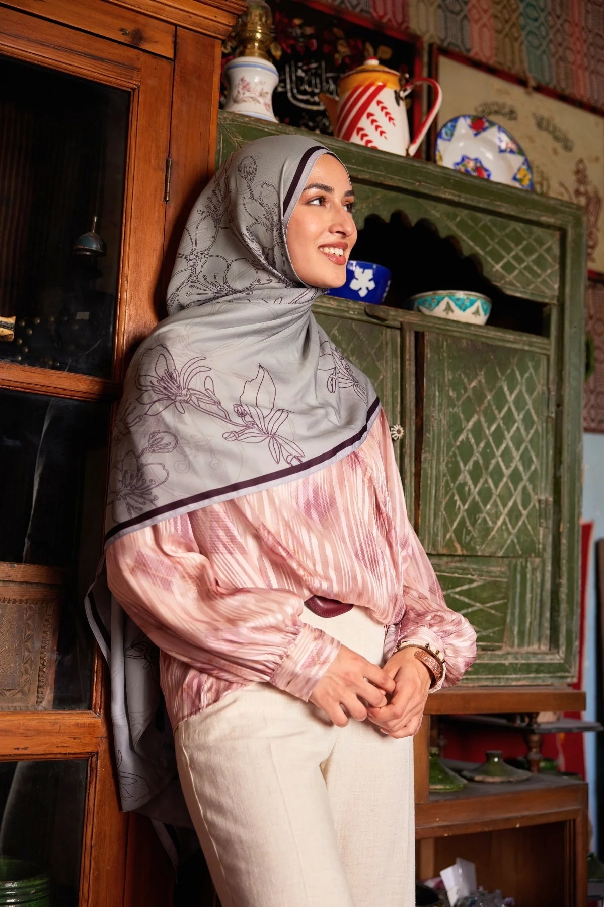 Yekta Desen Sakura İpek Şal