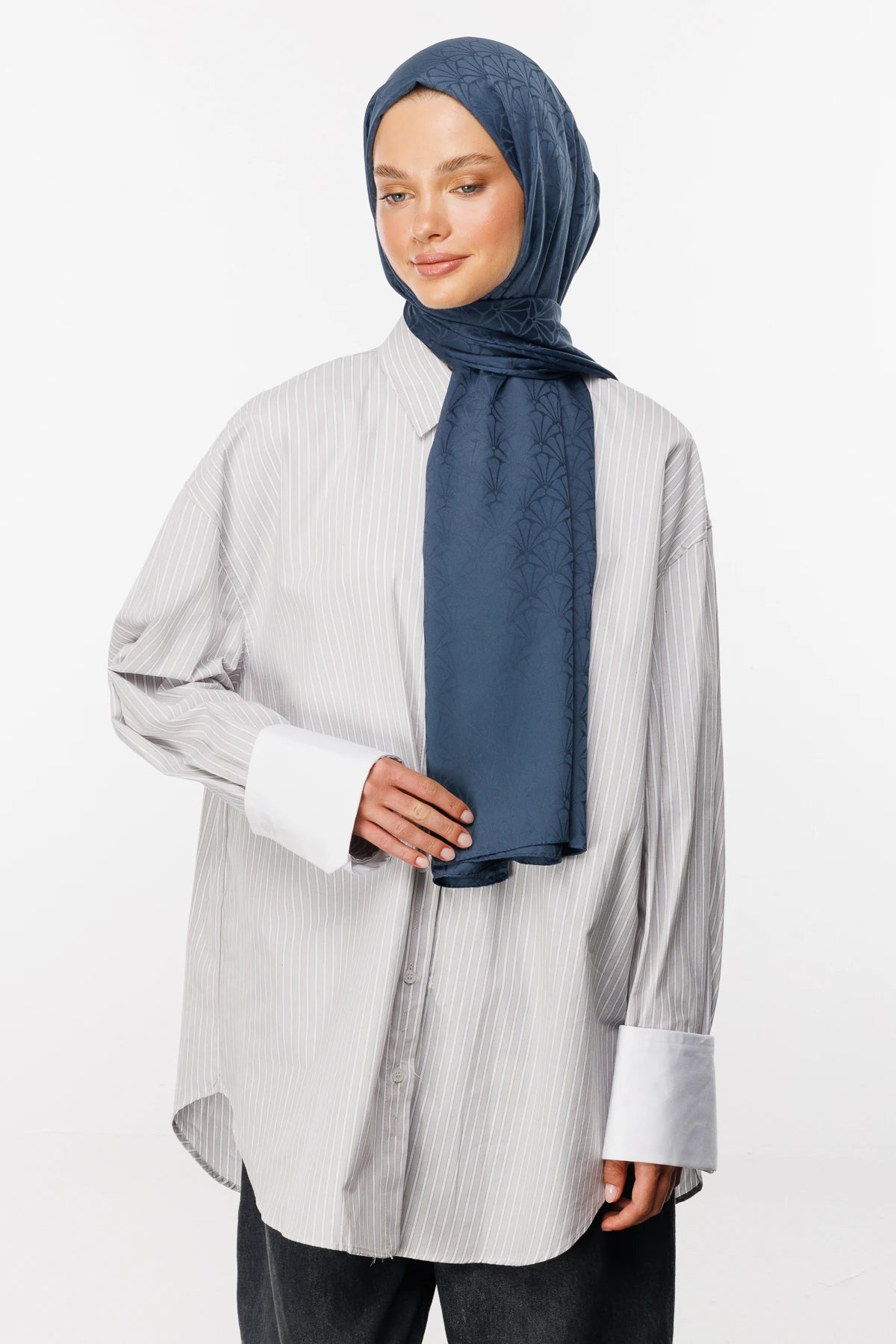 Lotus Desen İpeksi Jakar Şal