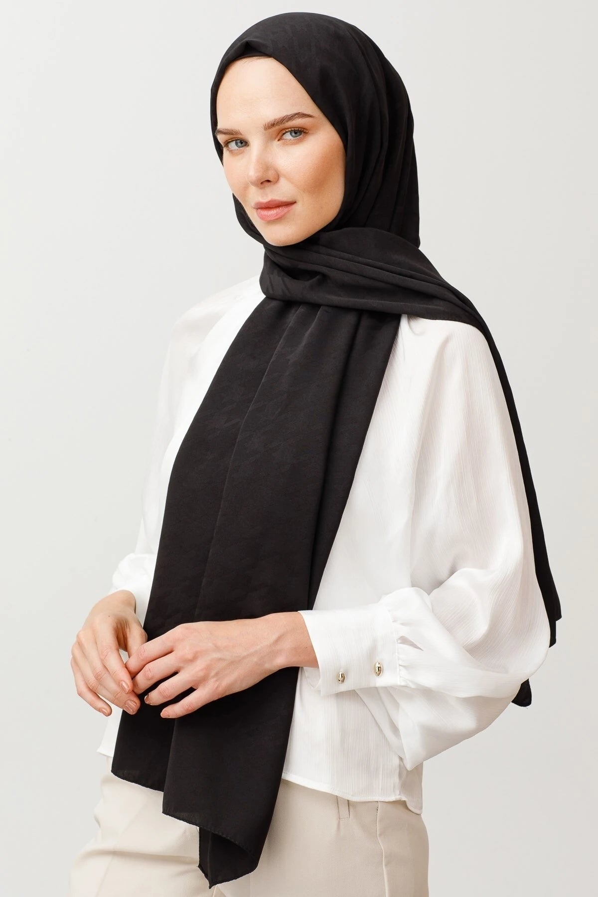 Kazayağı Desen İpeksi Jakar Şal