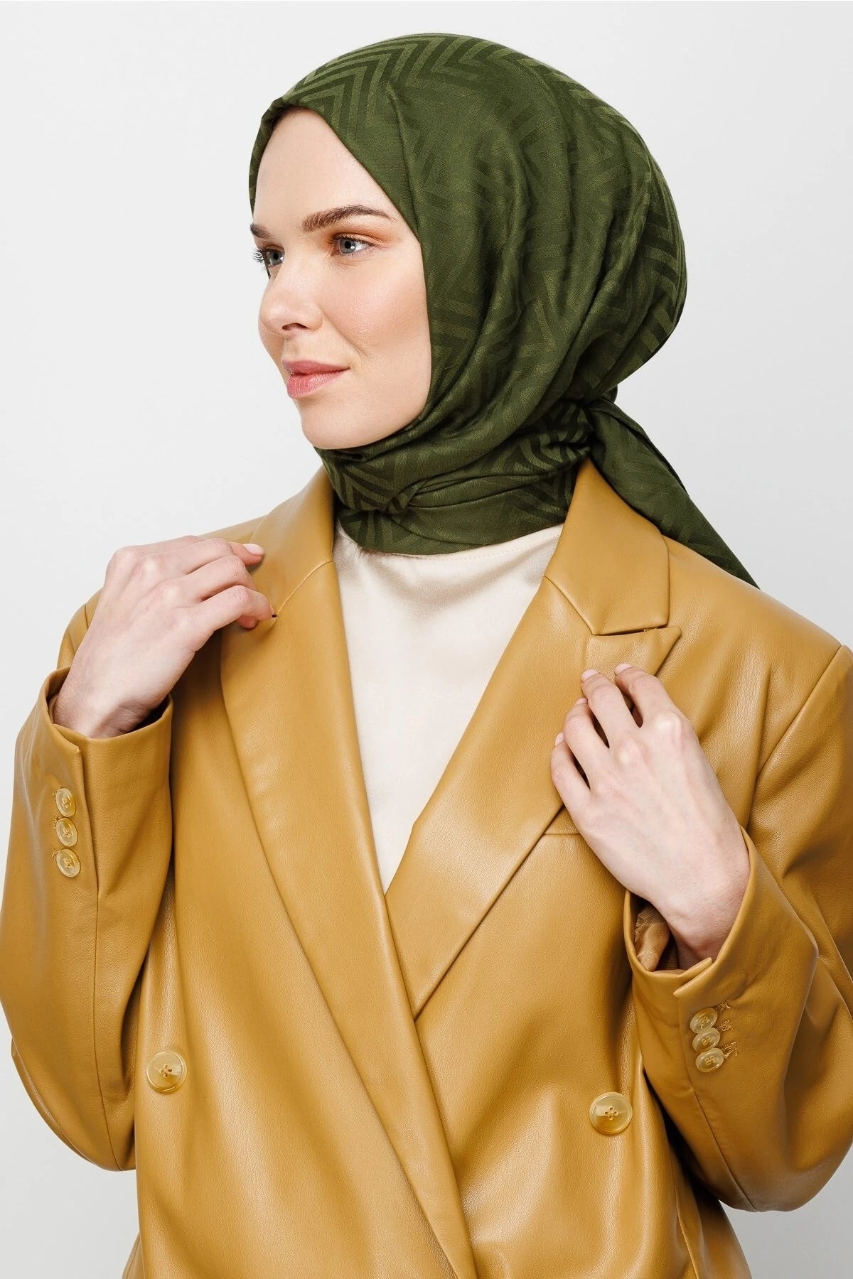 Zikzak Desen Pamuk Jakar Şal