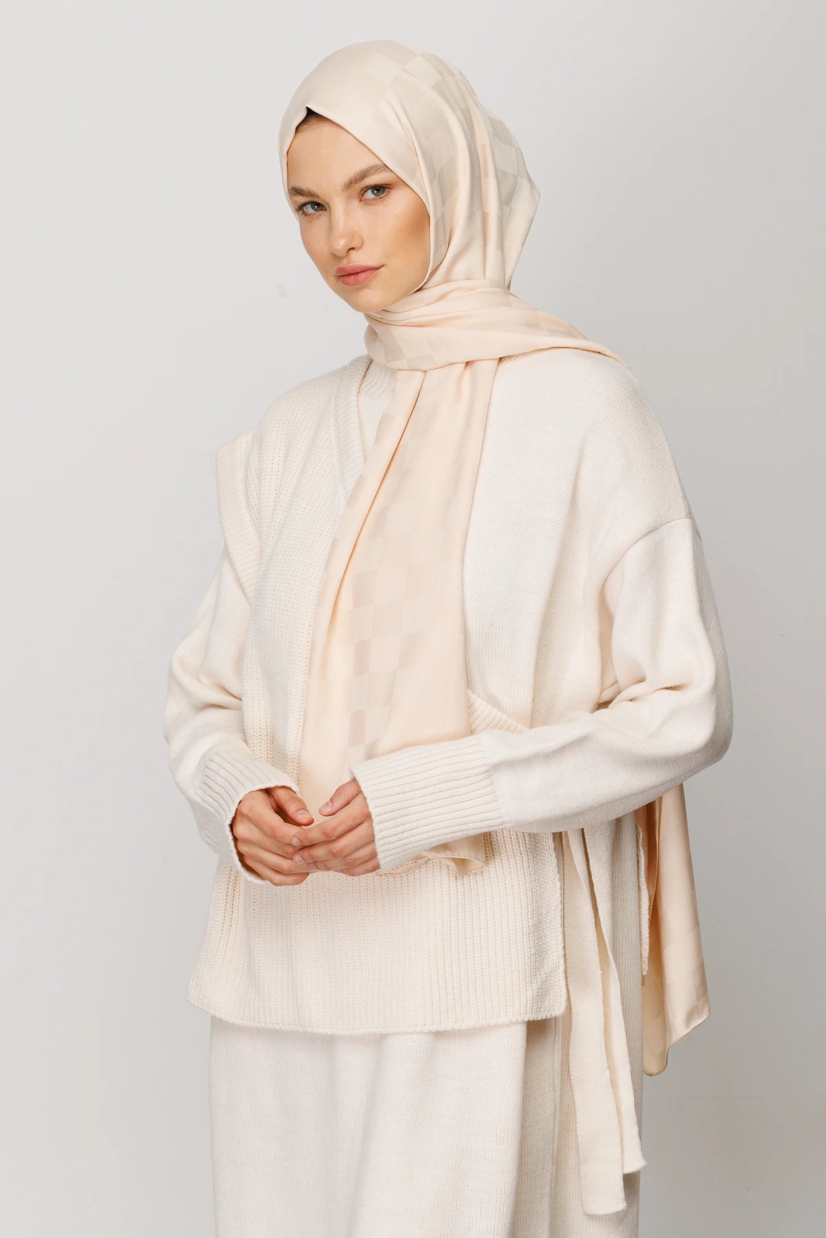 Dama Desen İpeksi Jakar Şal