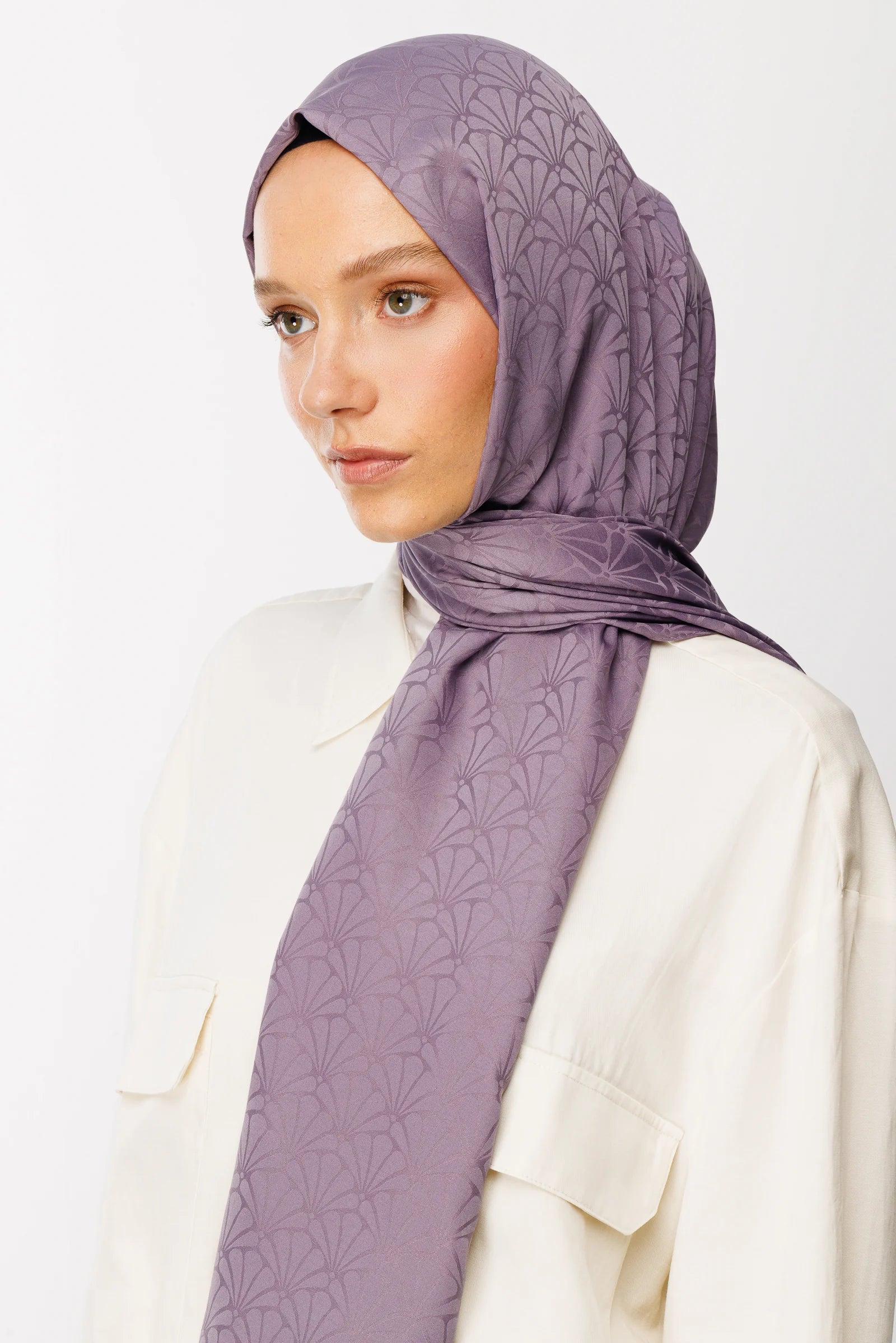 Lotus Desen İpeksi Jakar Şal