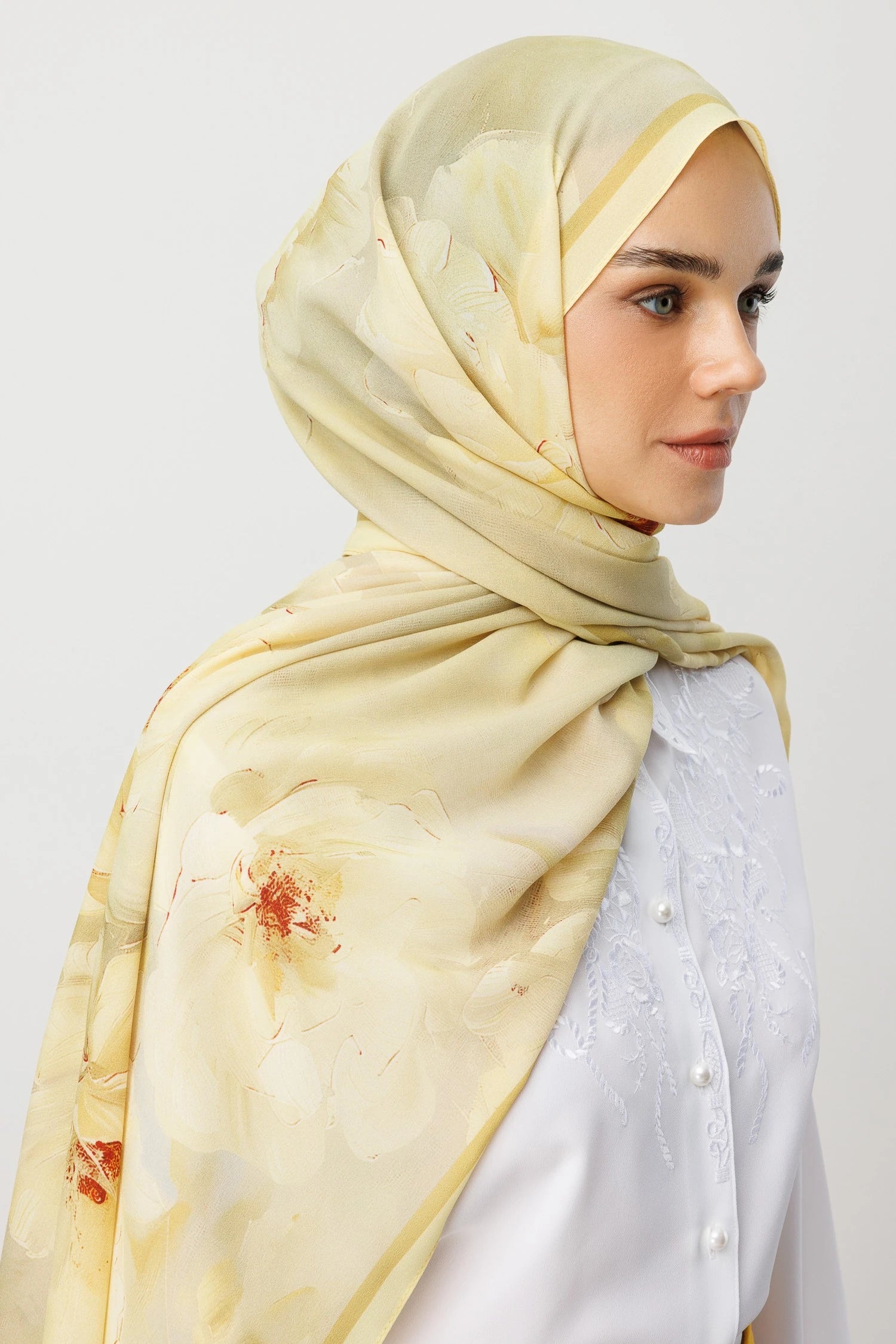 Rose Desen Hebei İpek Şal