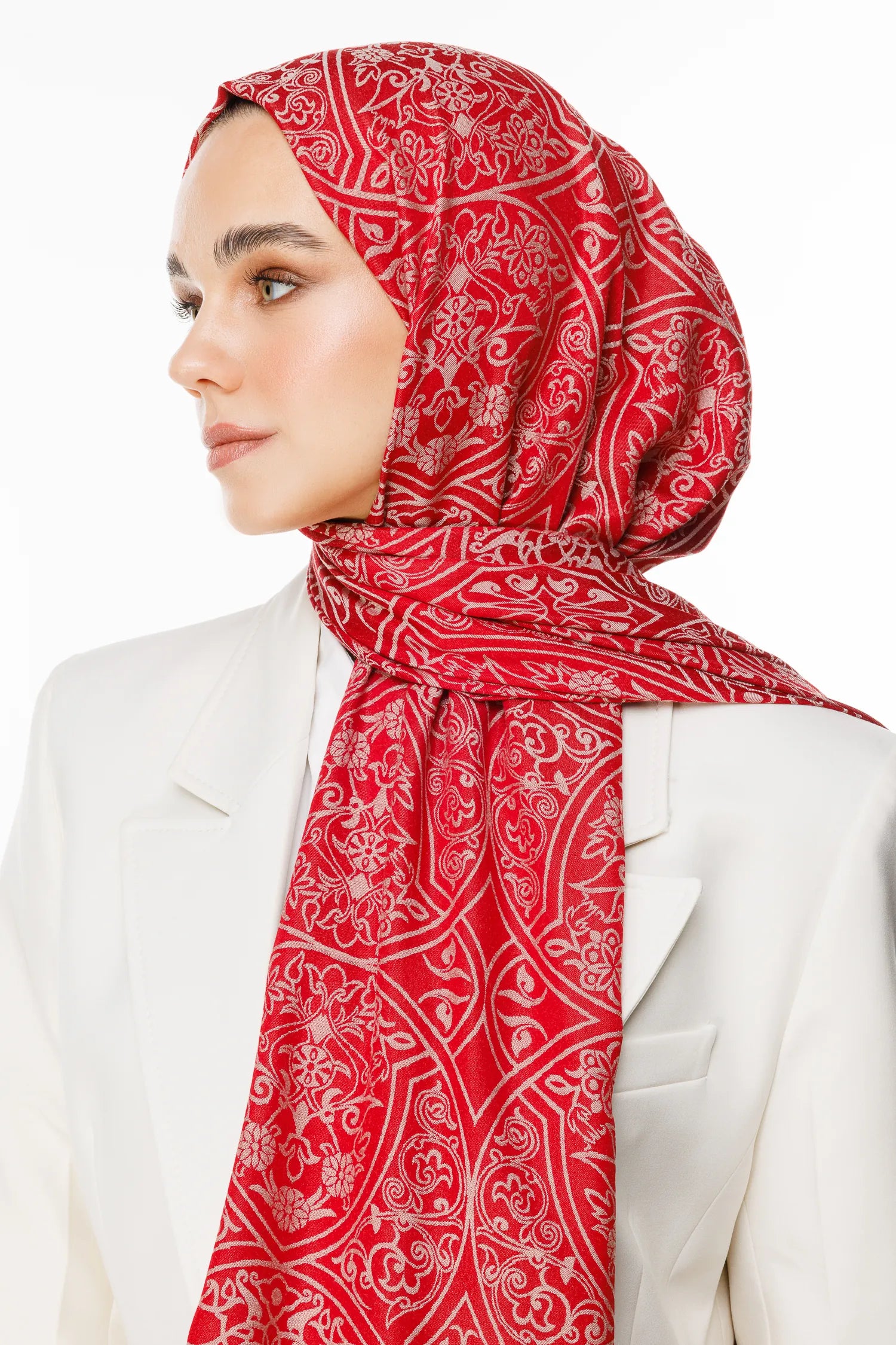 Morocco Desen Çift Taraflı Şal