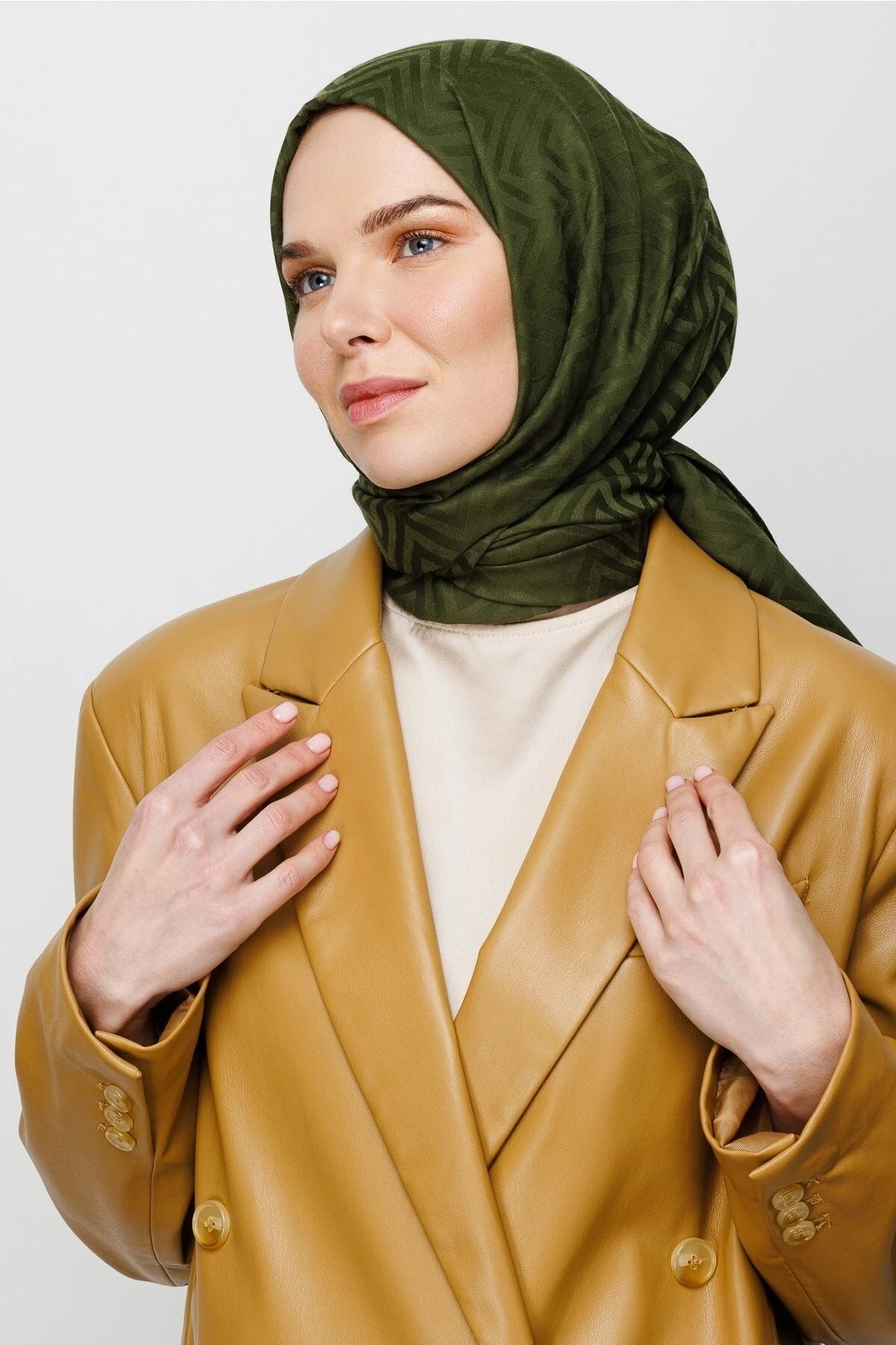 Zikzak Desen Pamuk Jakar Şal