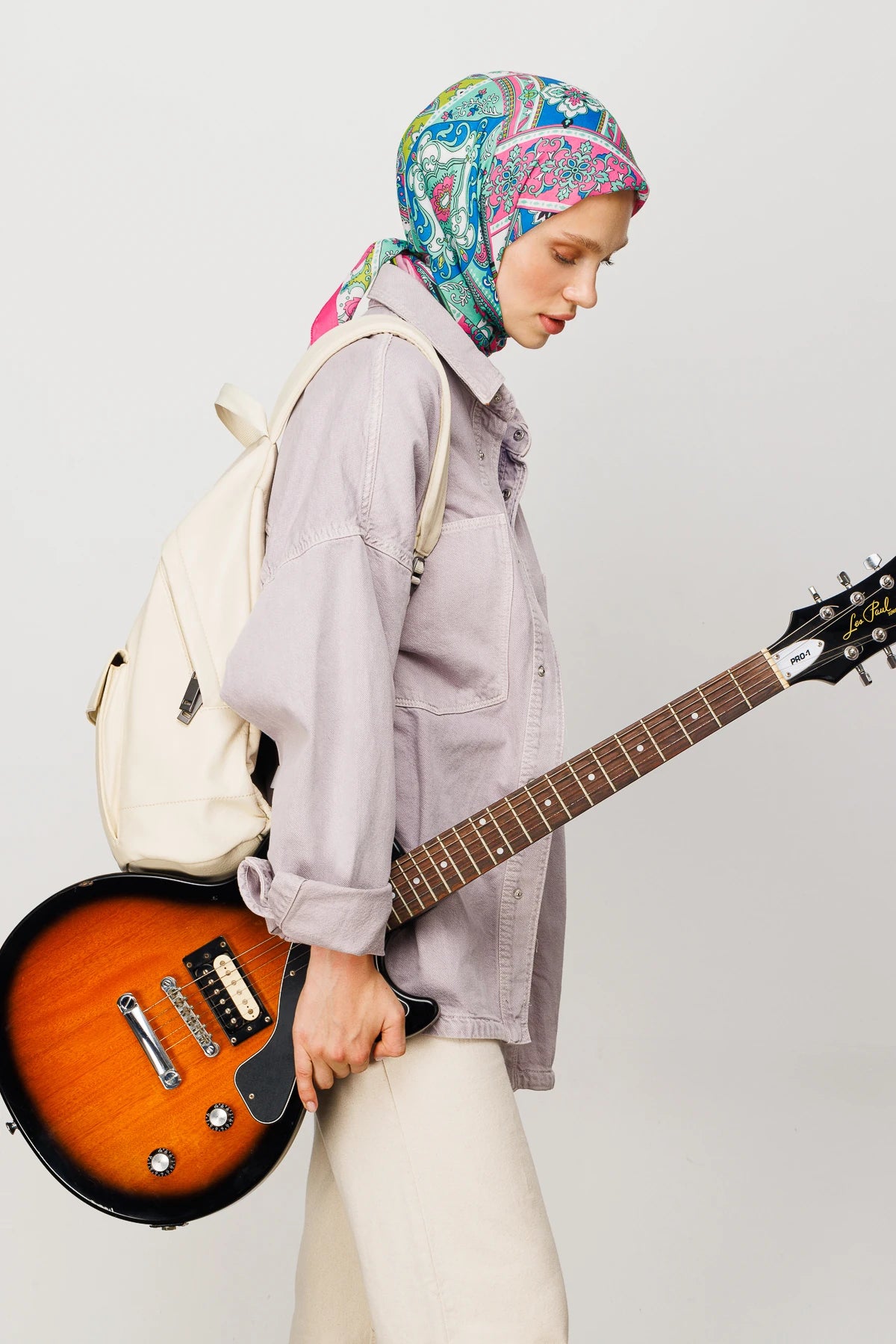 40 Yama Desen Dijital Soft Eşarp