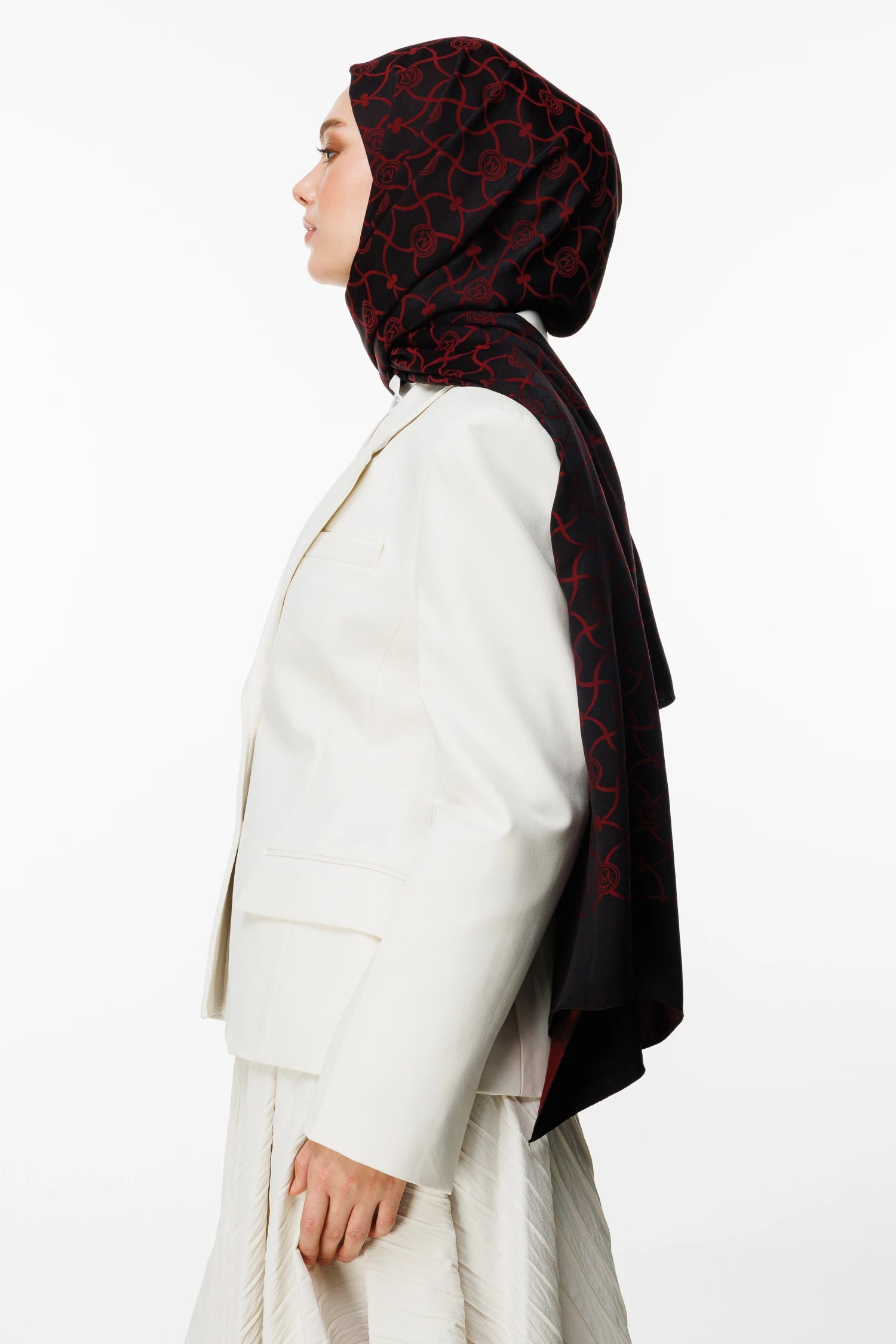 Marrakech Desen Çift Taraflı Şal