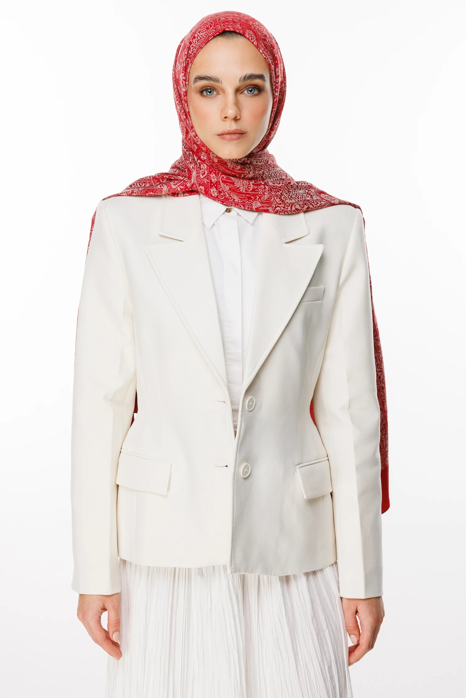 Henna Desen Çift Taraflı Şal