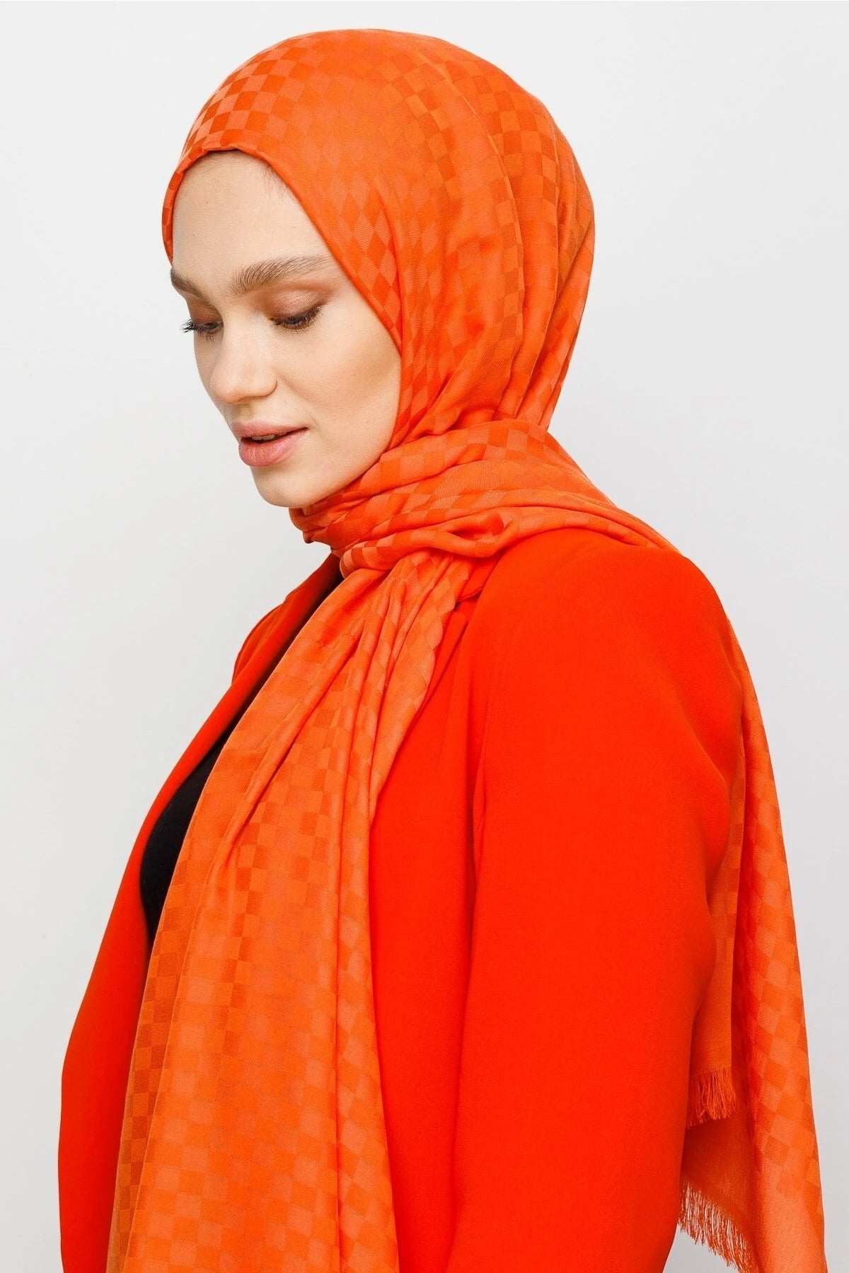 Kare Desen Pamuk Jakar Şal