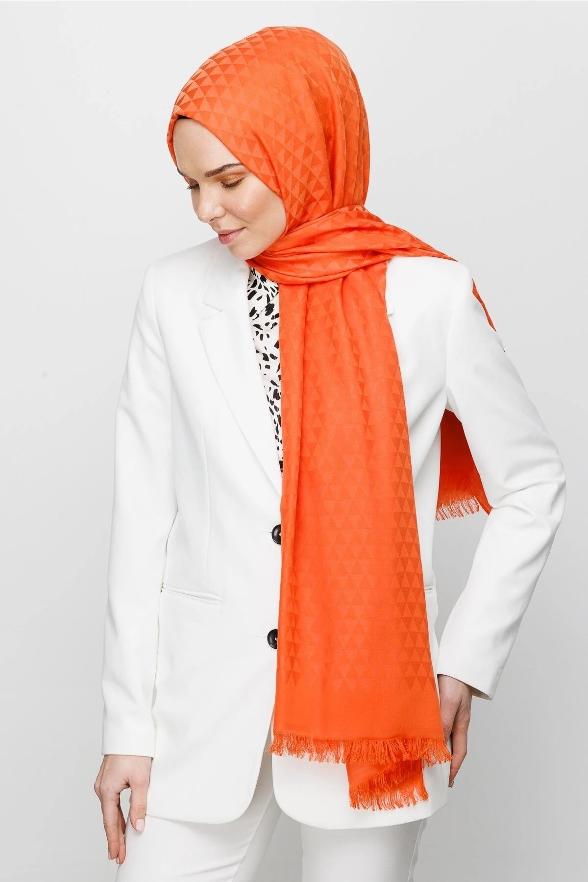 Prizma Desen Pamuk Jakar Şal