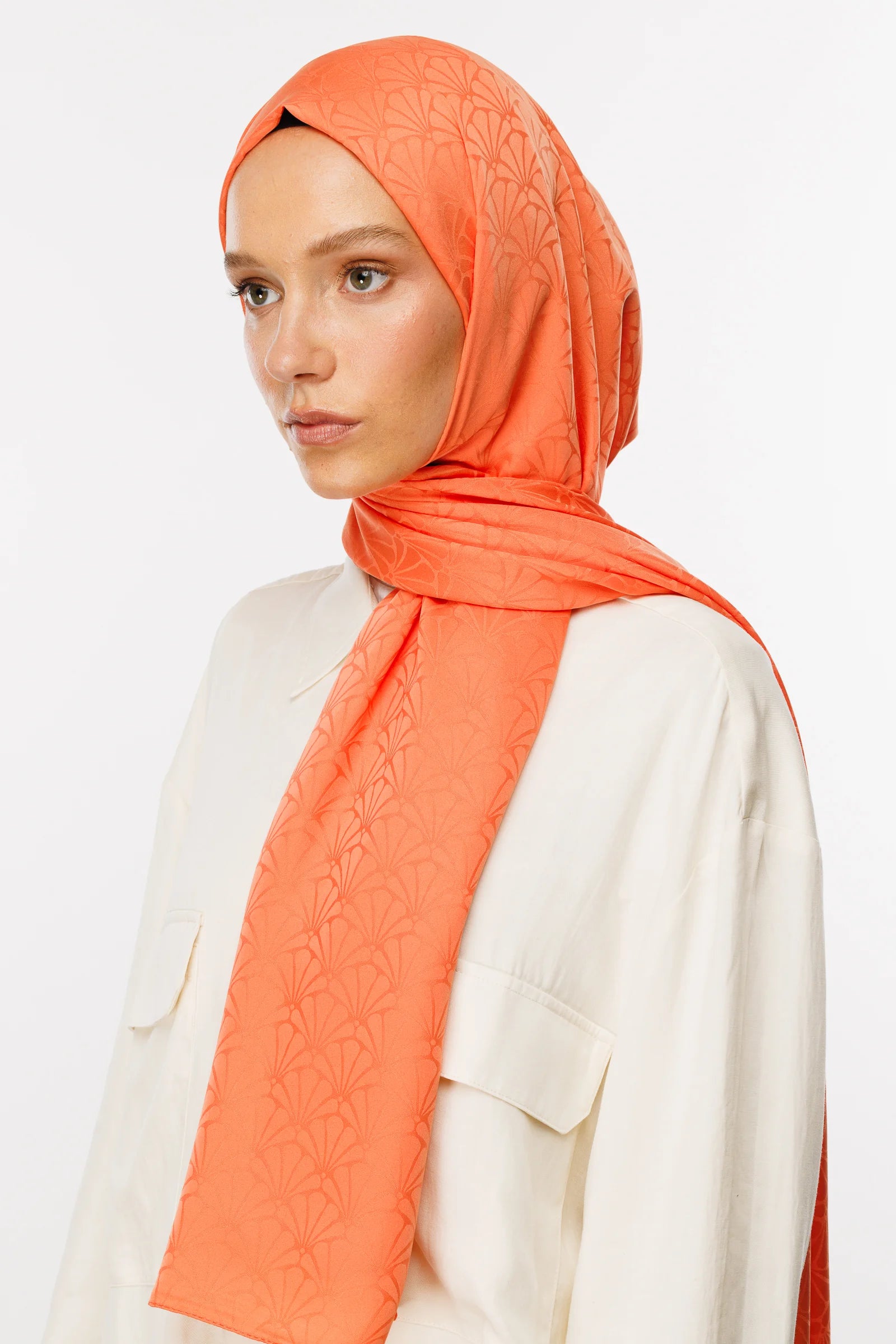 Lotus Desen İpeksi Jakar Şal