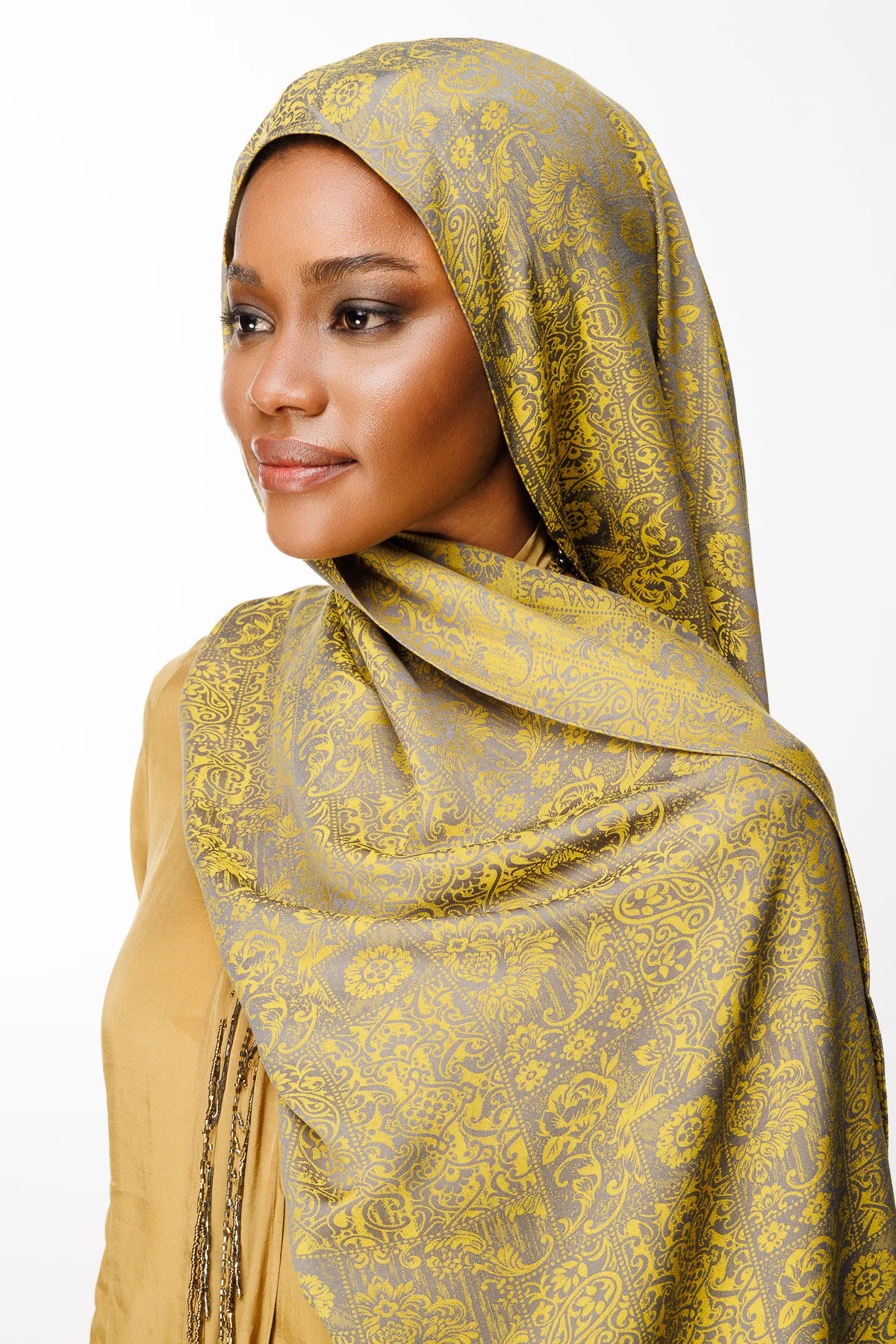 Henna Desen Çift Taraflı Şal