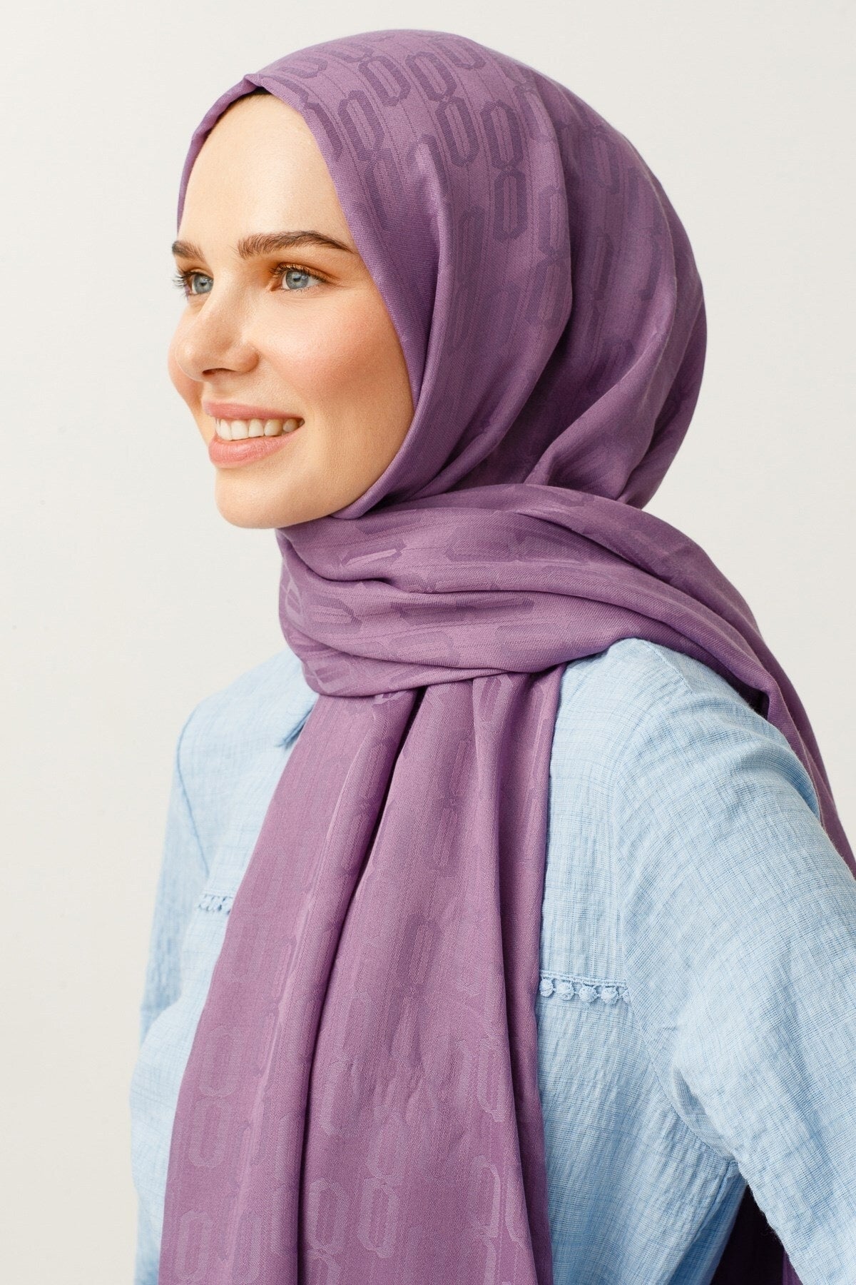 Zincir Desen Pamuk Jakar Şal