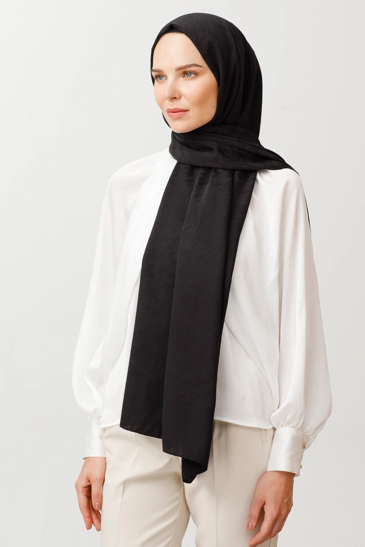 Kazayağı Desen İpeksi Jakar Şal