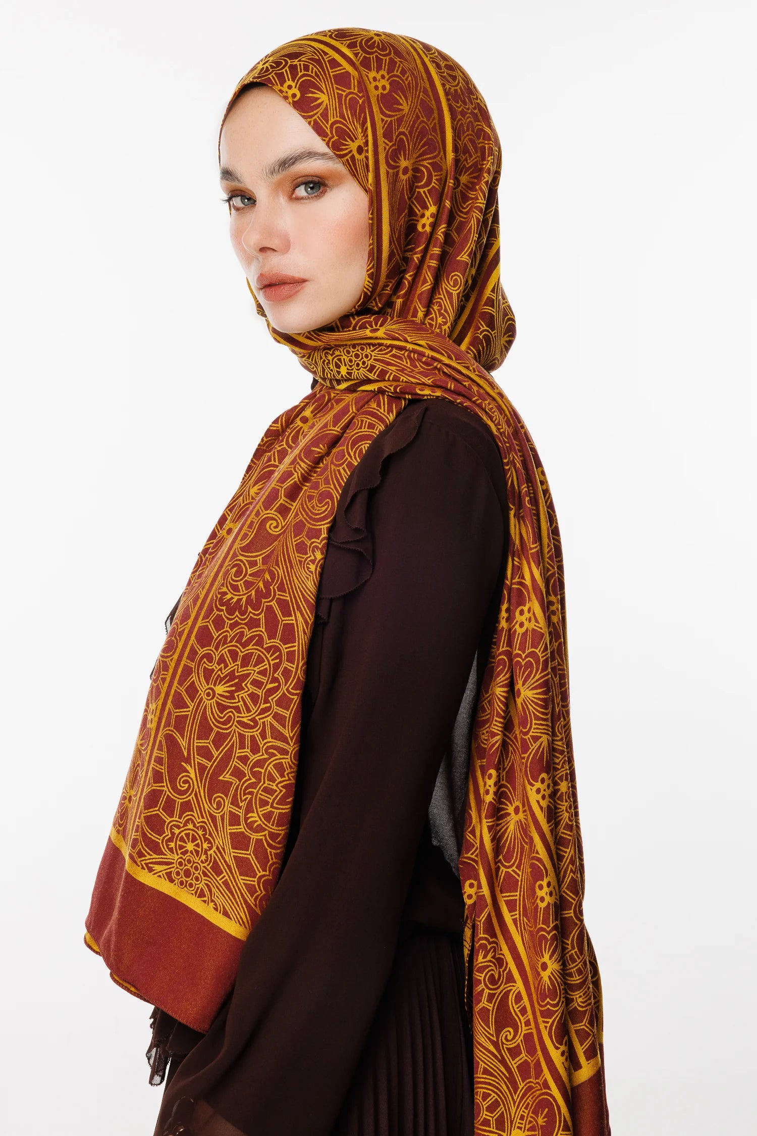 Lavin Desen Çift Taraflı Şal