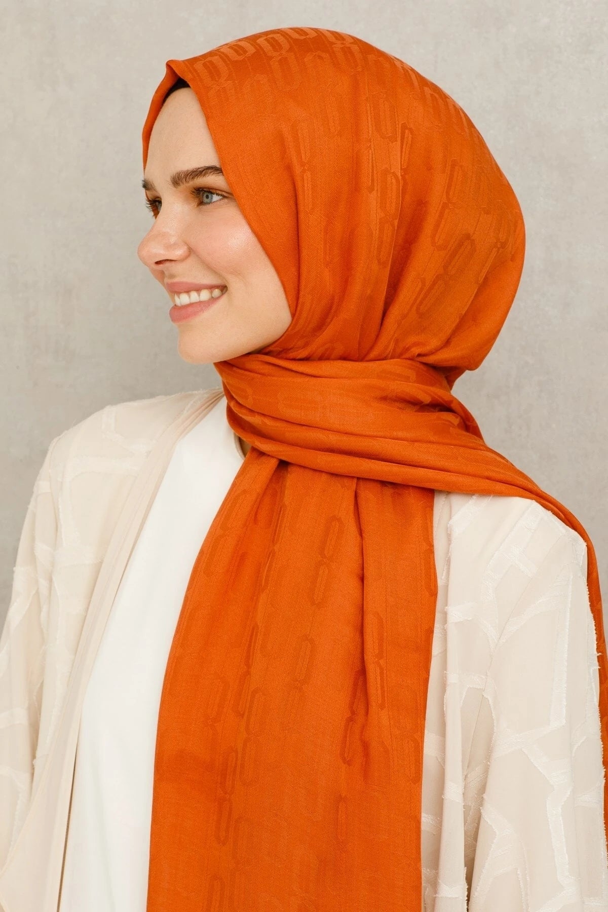 Zincir Desen Pamuk Jakar Şal