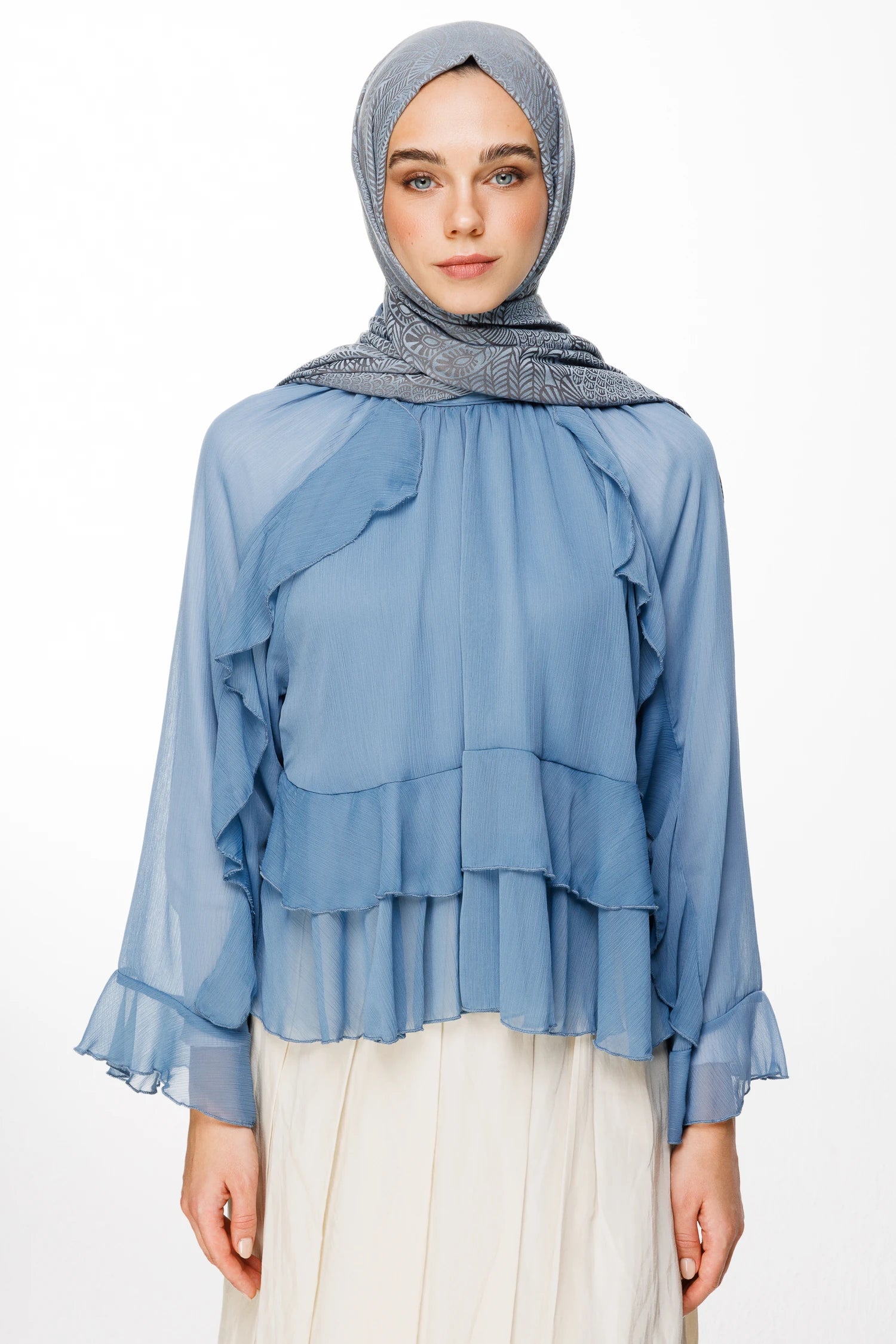 Mayra Desen Çift Taraflı Şal