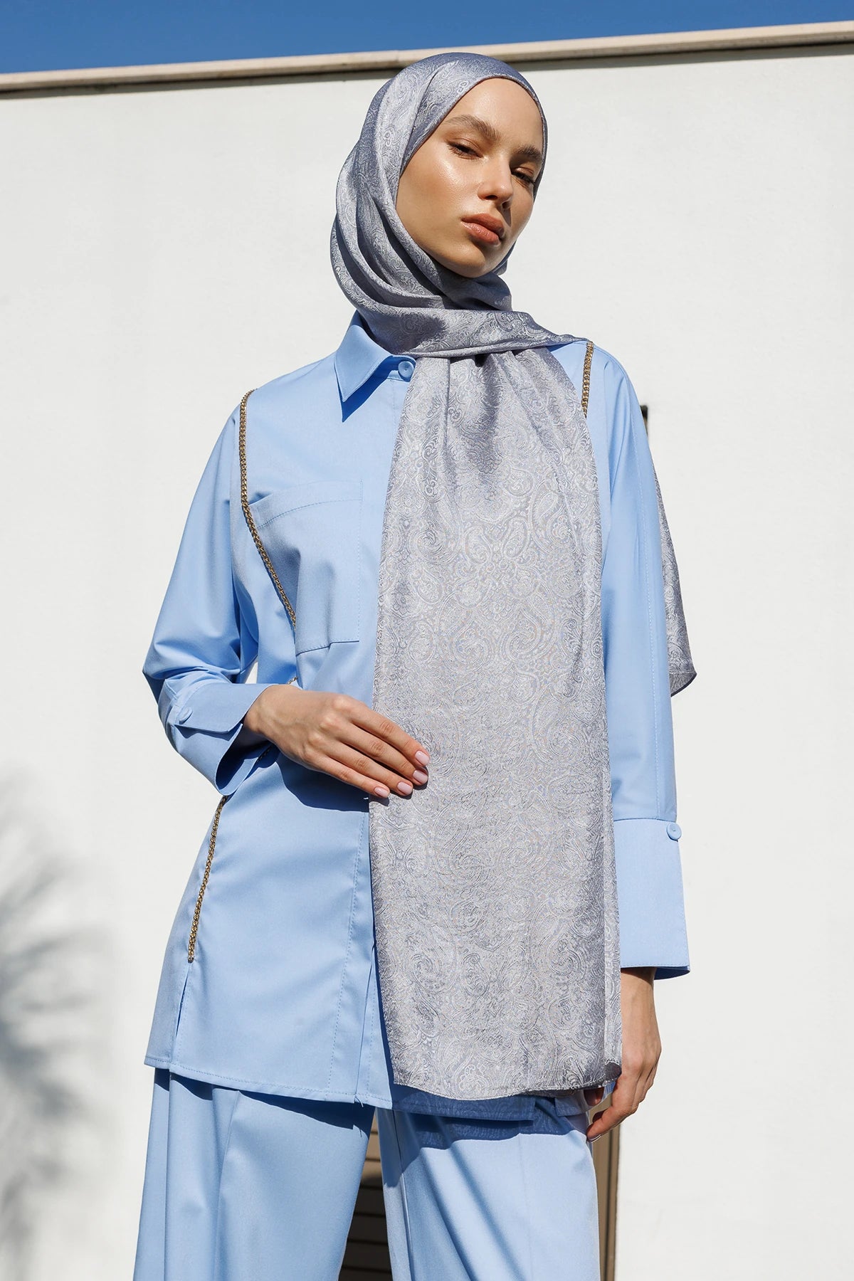 Moren Desen Shine Line Şal