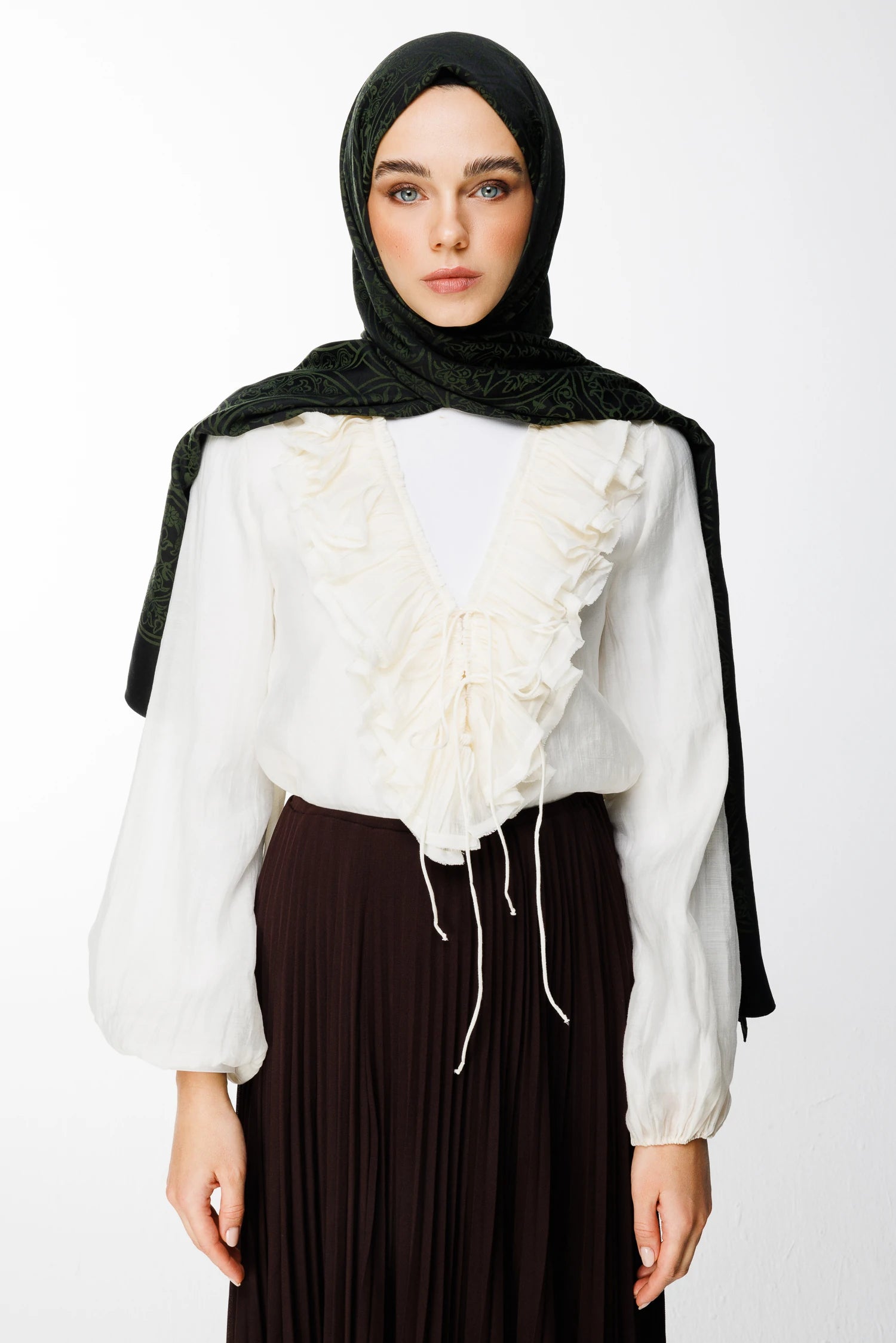 Morocco Desen Çift Taraflı Şal