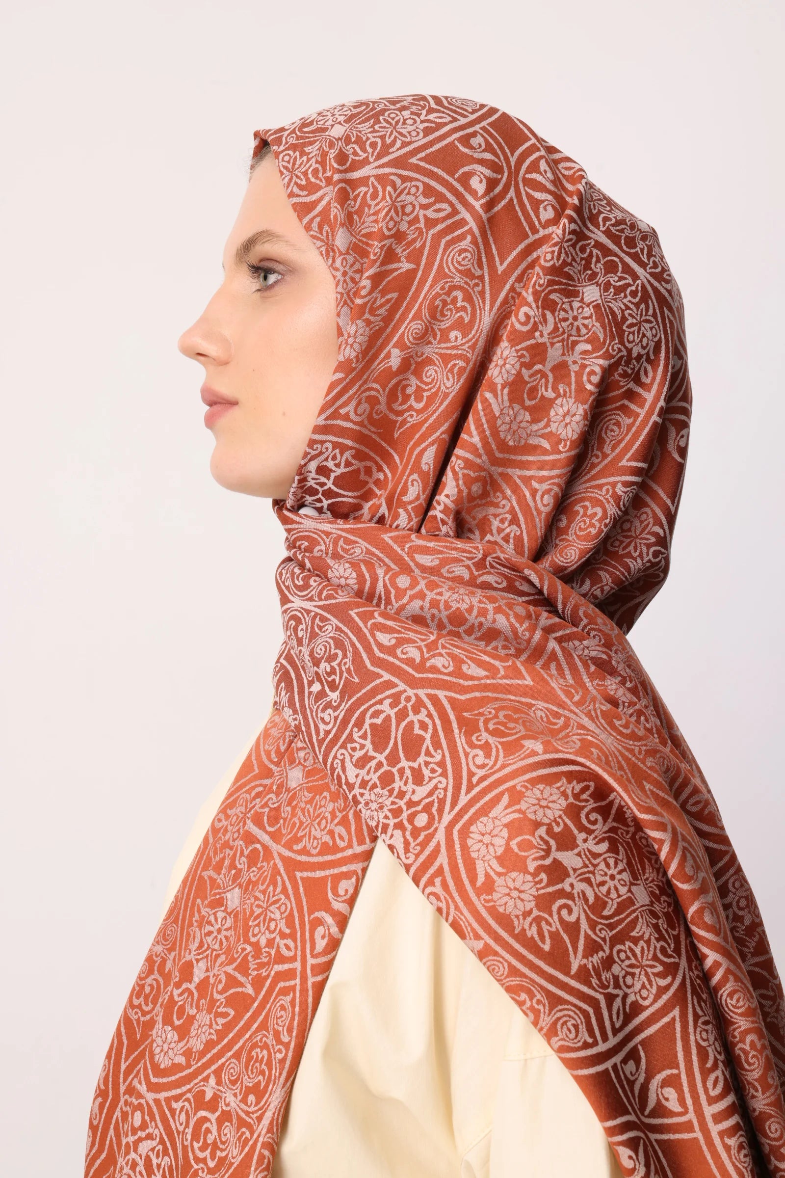 Morocco Desen Çift Taraflı Şal