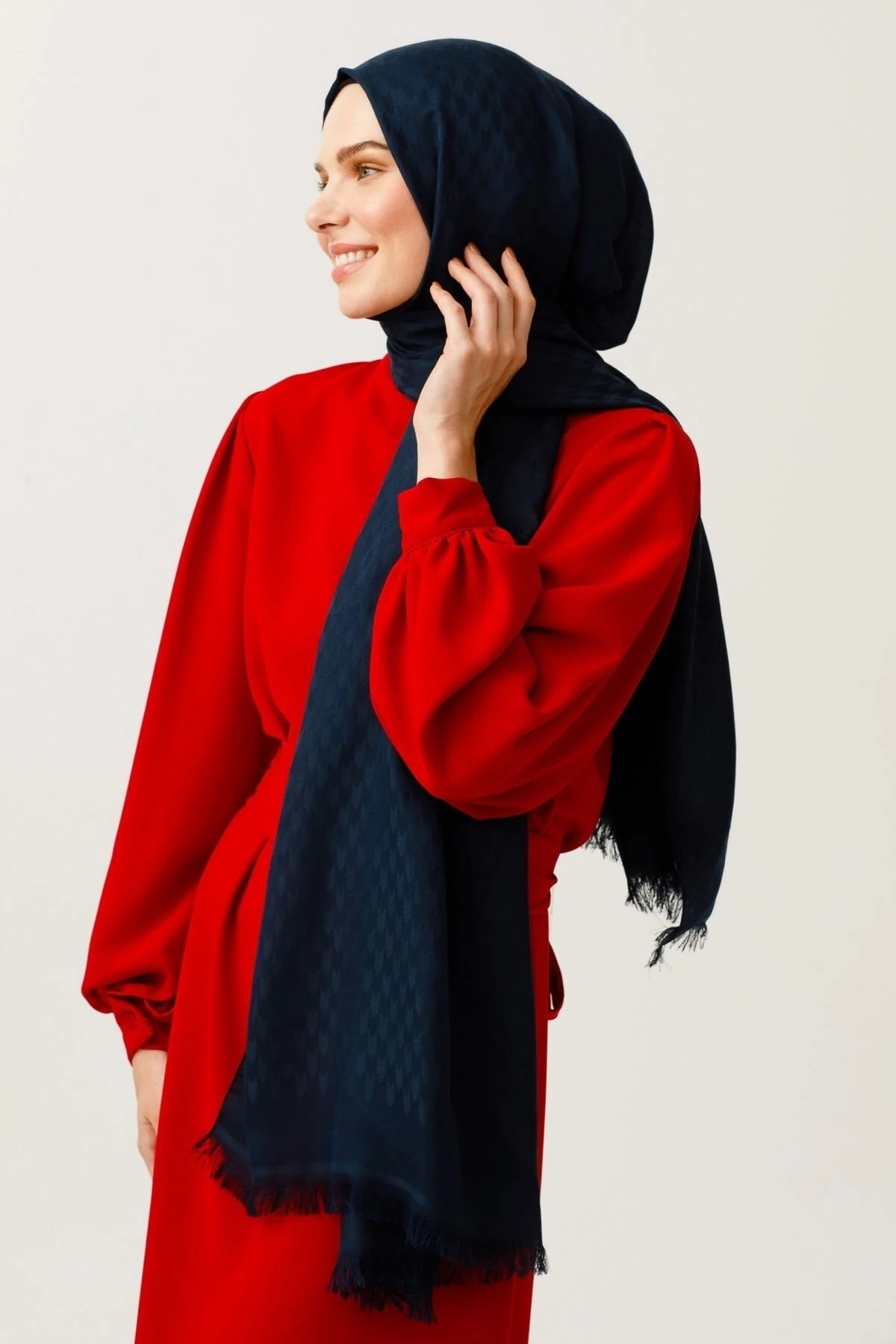 Kırlangıç Desen Pamuk Jakar Şal