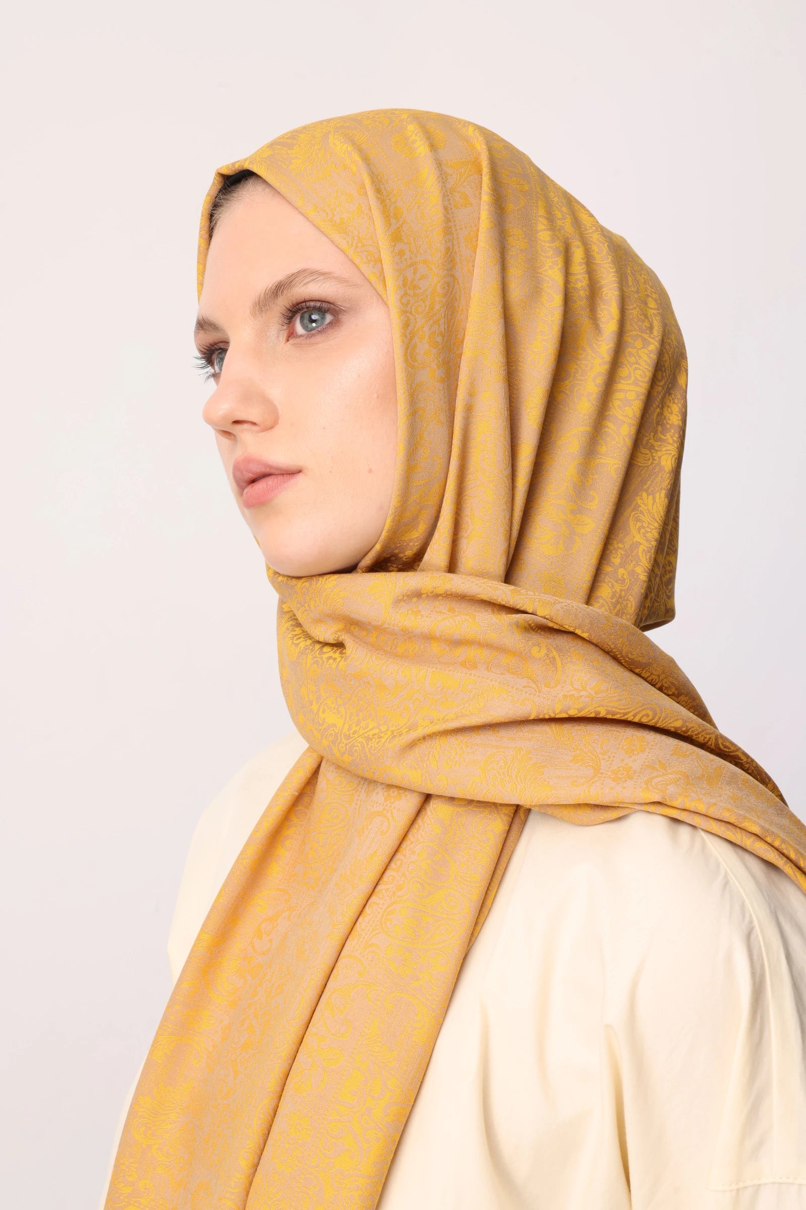 Henna Desen Çift Taraflı Şal