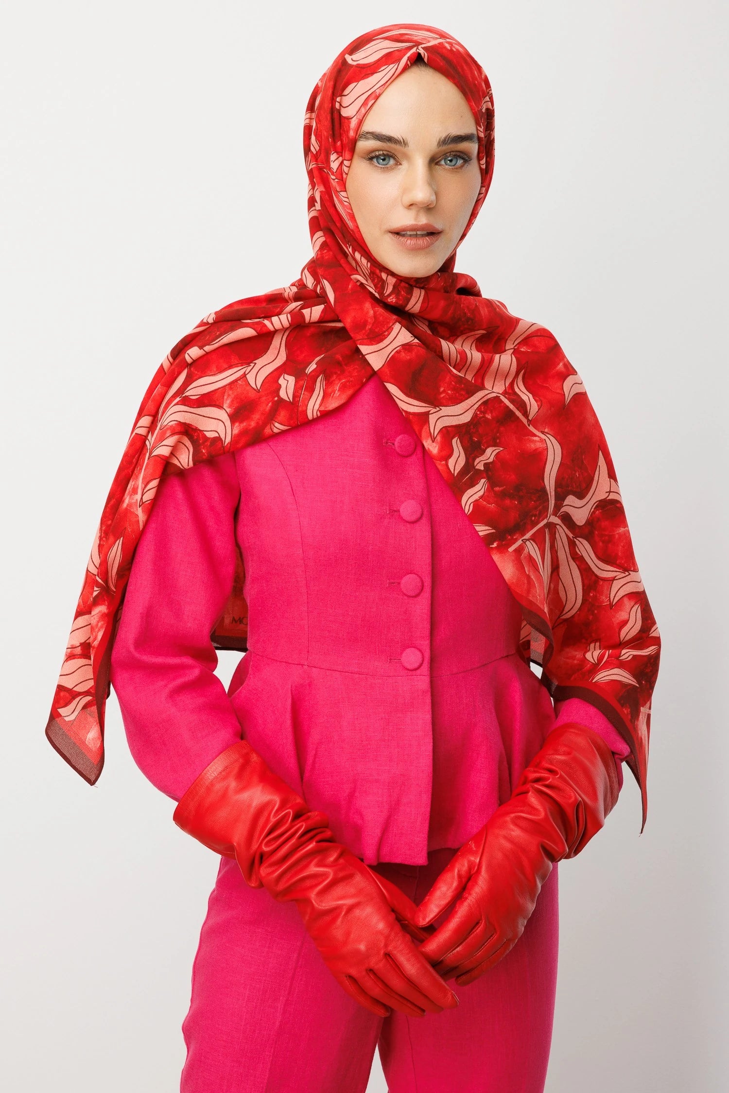 Frond Desen Hebei İpek Şal