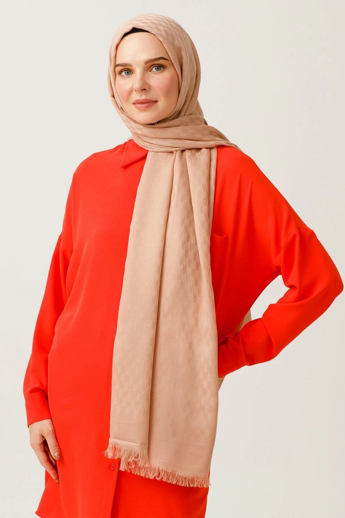 Kırlangıç Desen Pamuk Jakar Şal