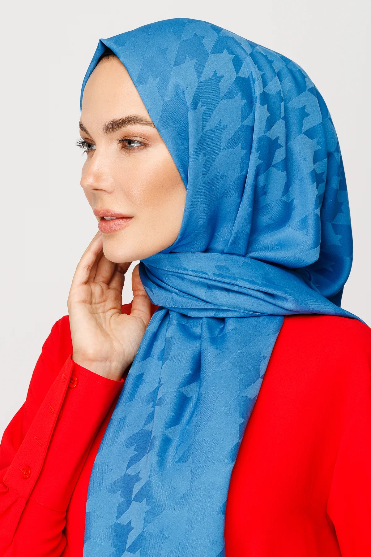 Kazayağı Desen İpeksi Jakar Şal