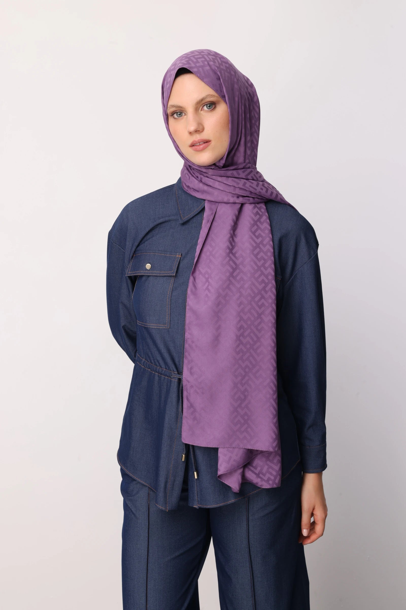 Z Desen İpeksi Jakar Şal