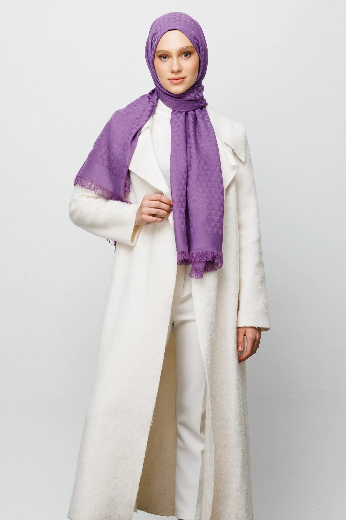 Prizma Desen Pamuk Jakar Şal