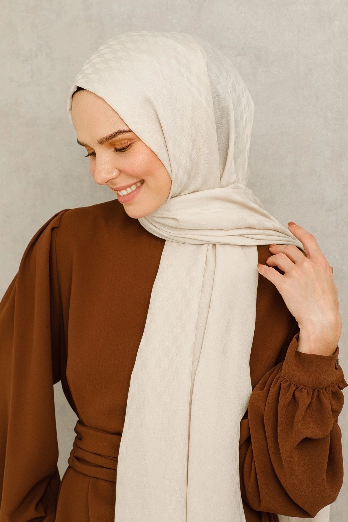 Kırlangıç Desen Pamuk Jakar Şal