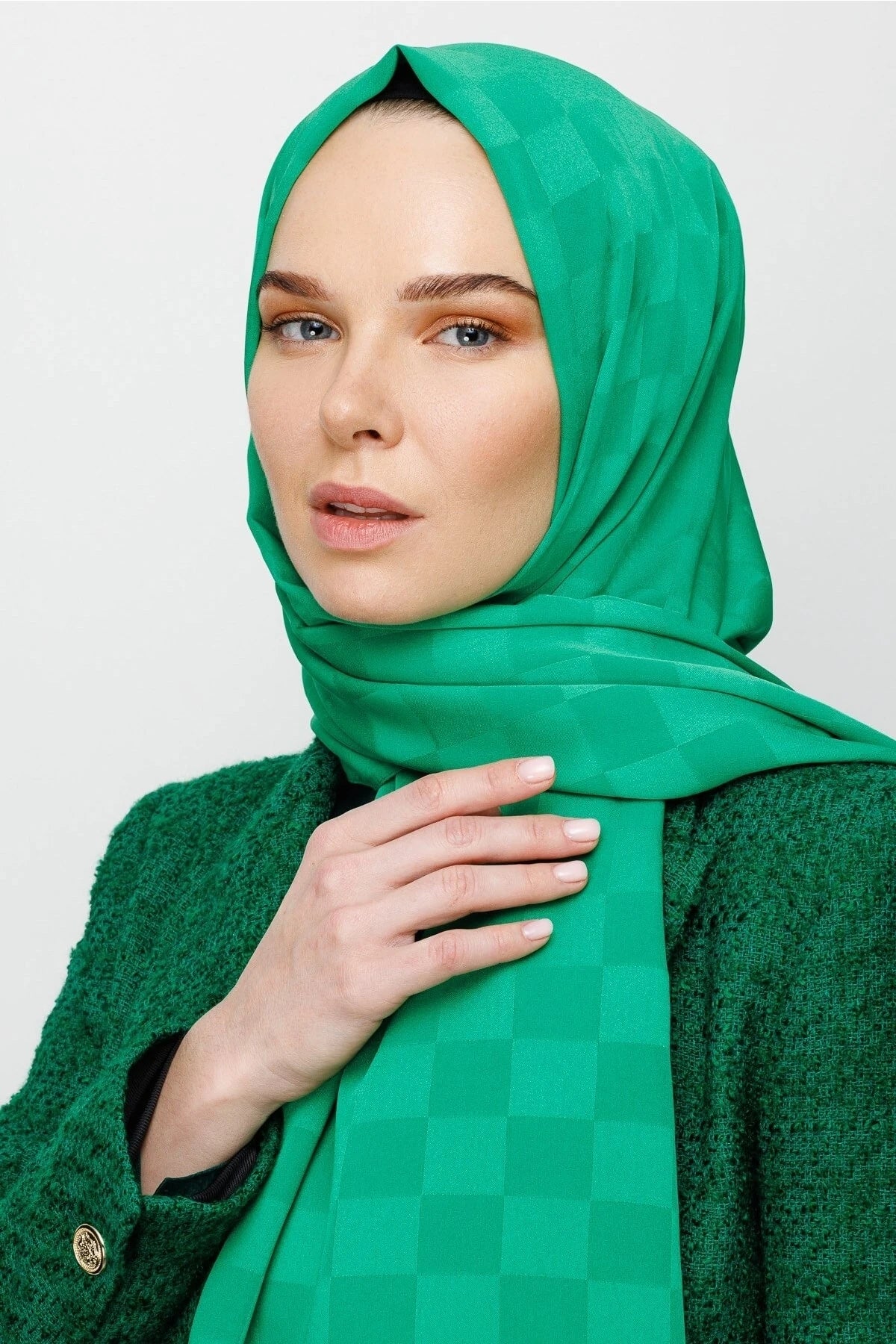 Dama Desen İpeksi Jakar Şal