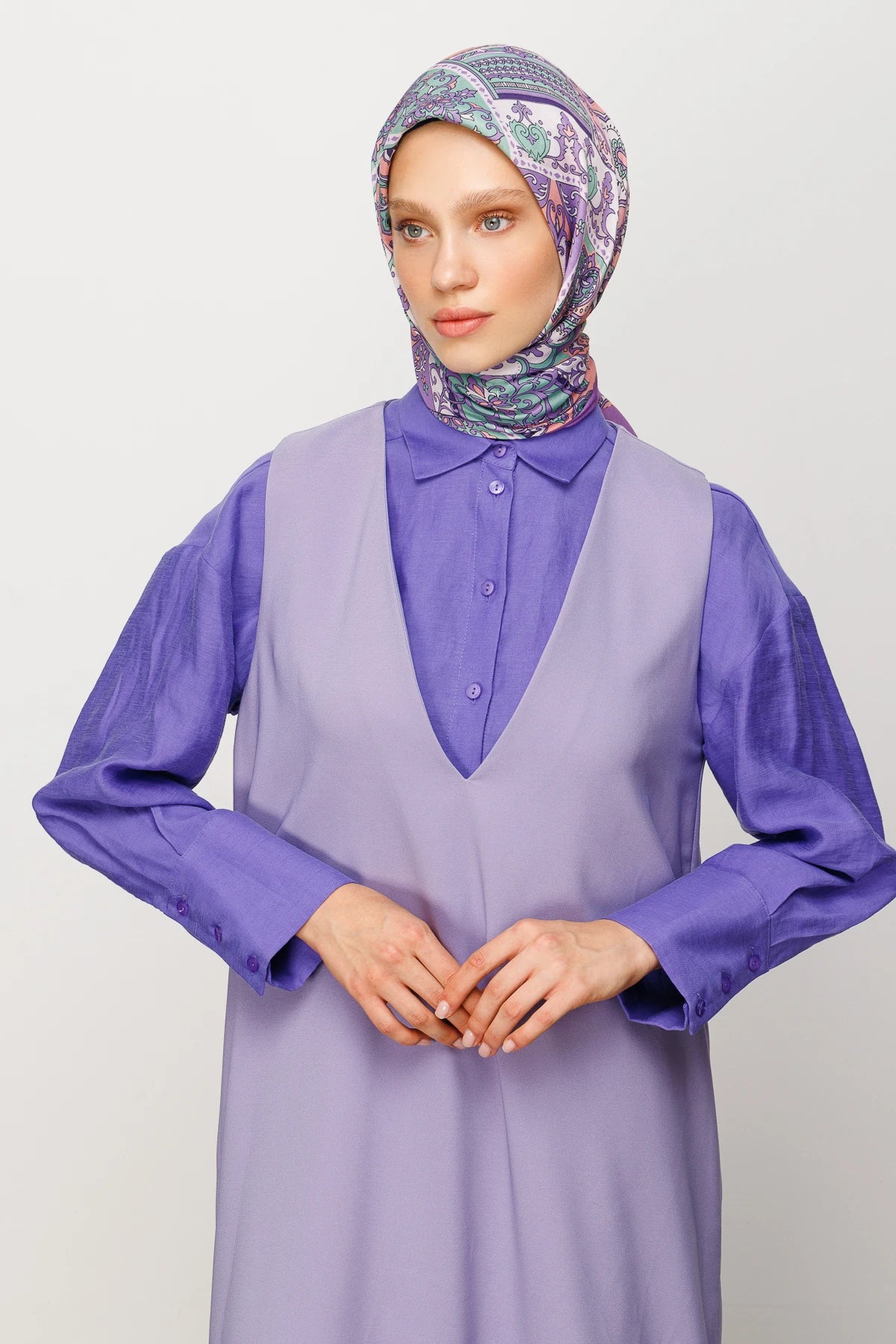 40 Yama Desen Dijital Soft Eşarp