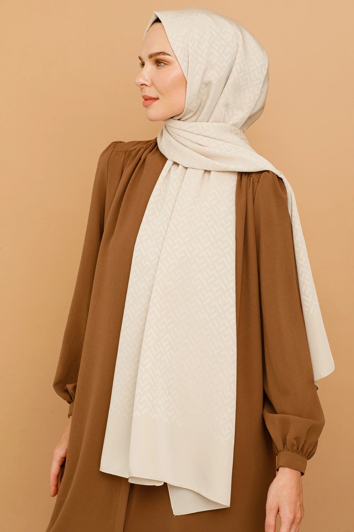 Z Desen İpeksi Jakar Şal