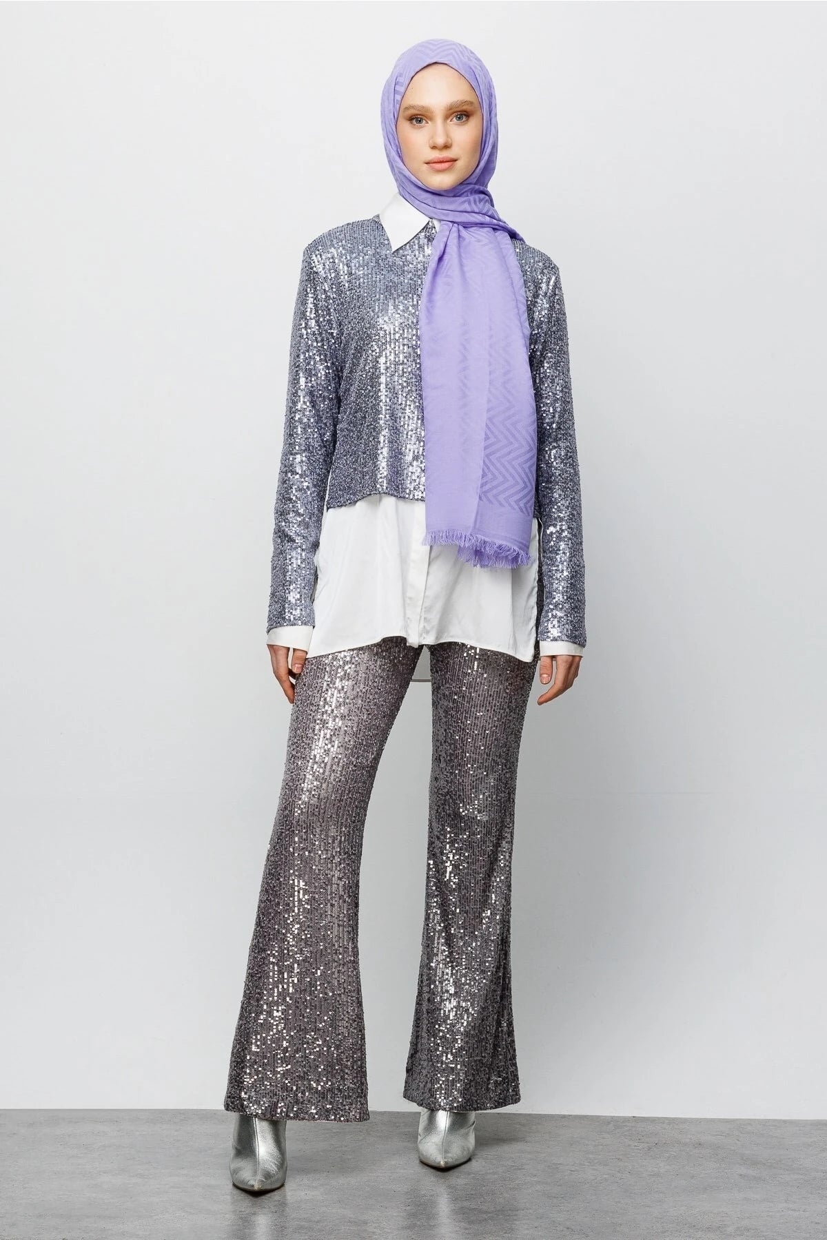 Zikzak Desen Pamuk Jakar Şal