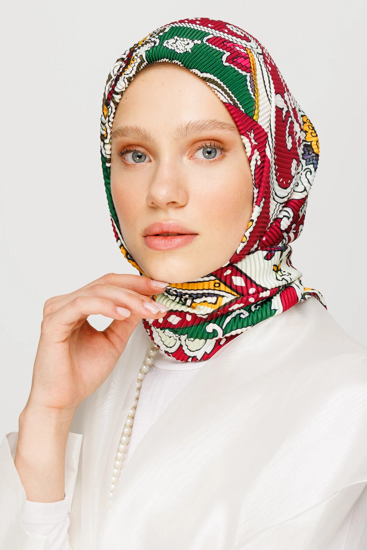 40 Yama Desen Pilise Eşarp