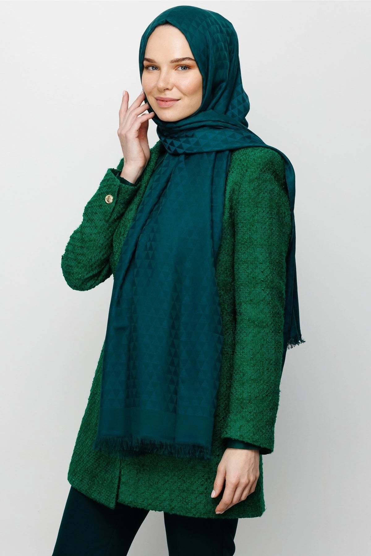 Prizma Desen Pamuk Jakar Şal