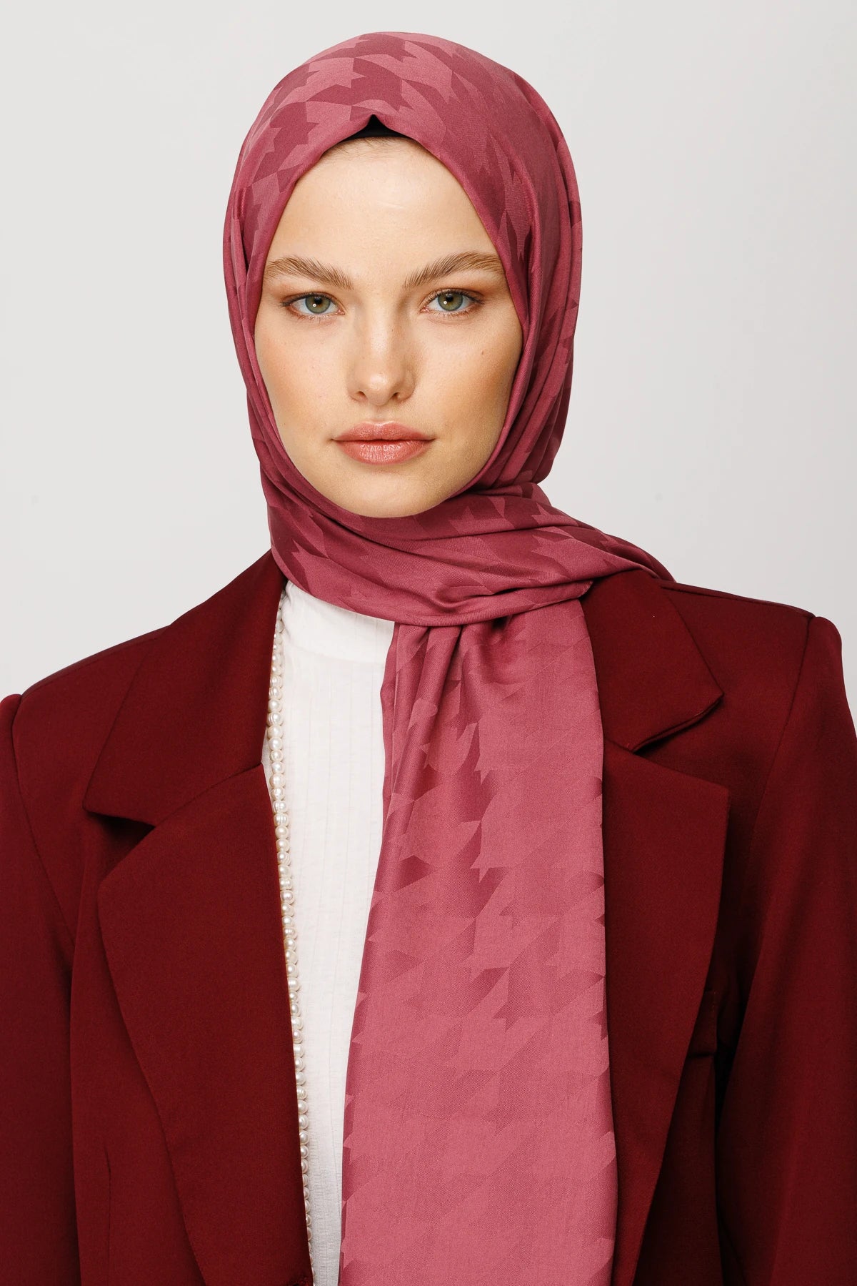 Kazayağı Desen İpeksi Jakar Şal