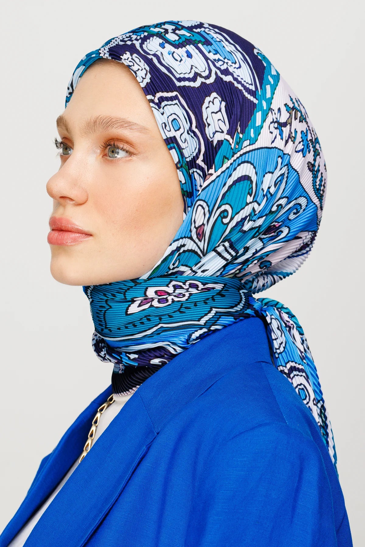 40 Yama Desen Pilise Eşarp