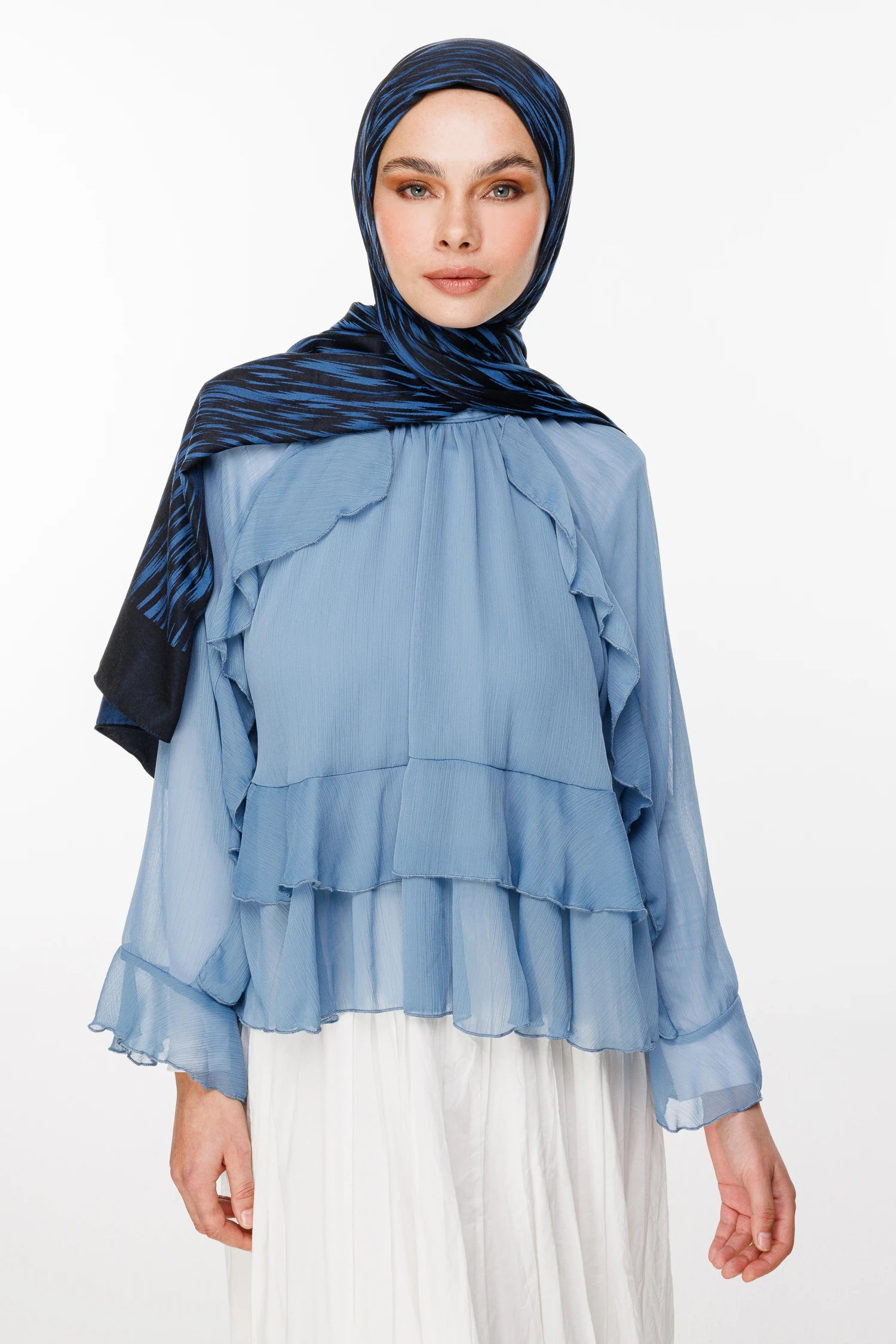 Selis Desen Çift Taraflı Şal