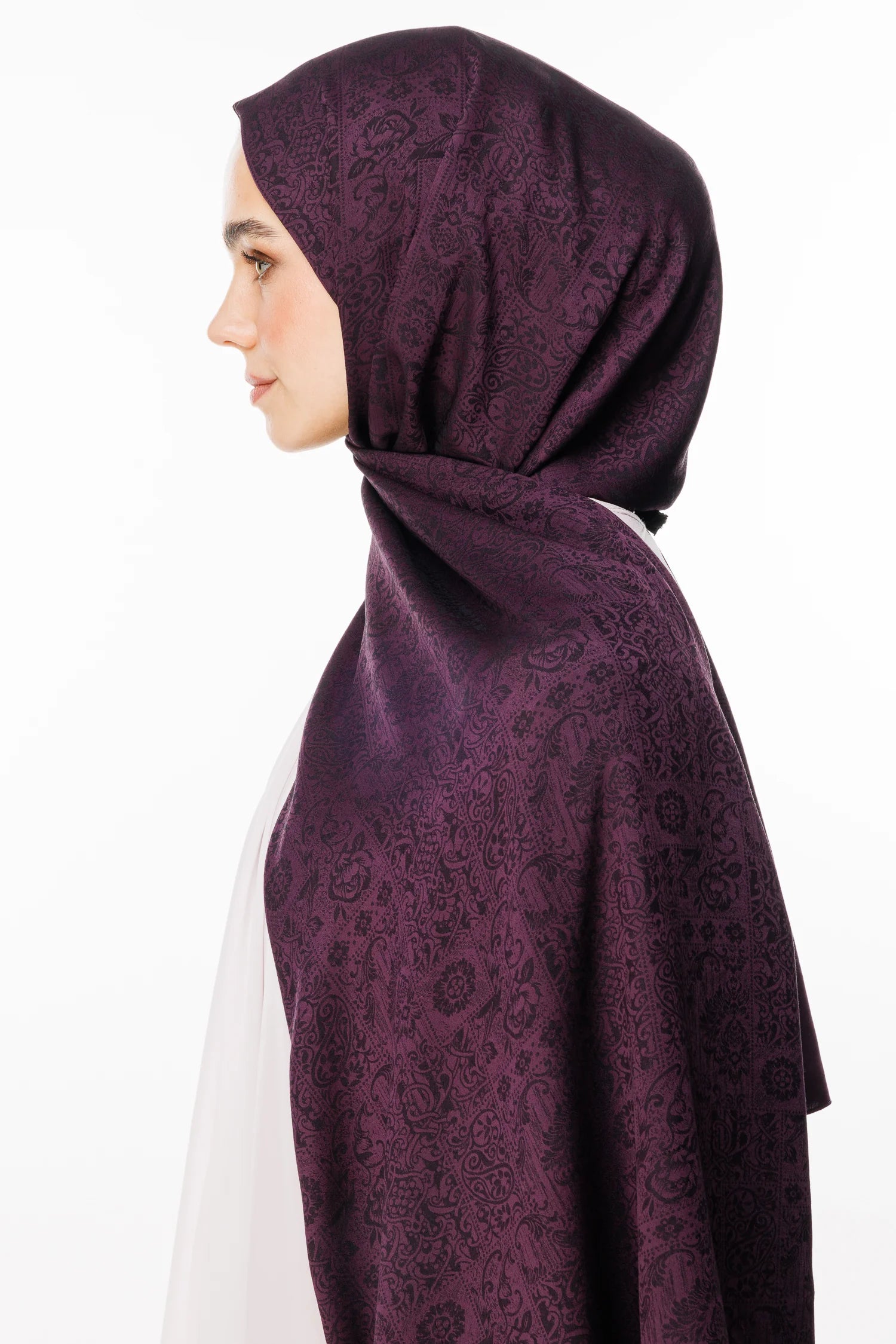 Henna Desen Çift Taraflı Şal