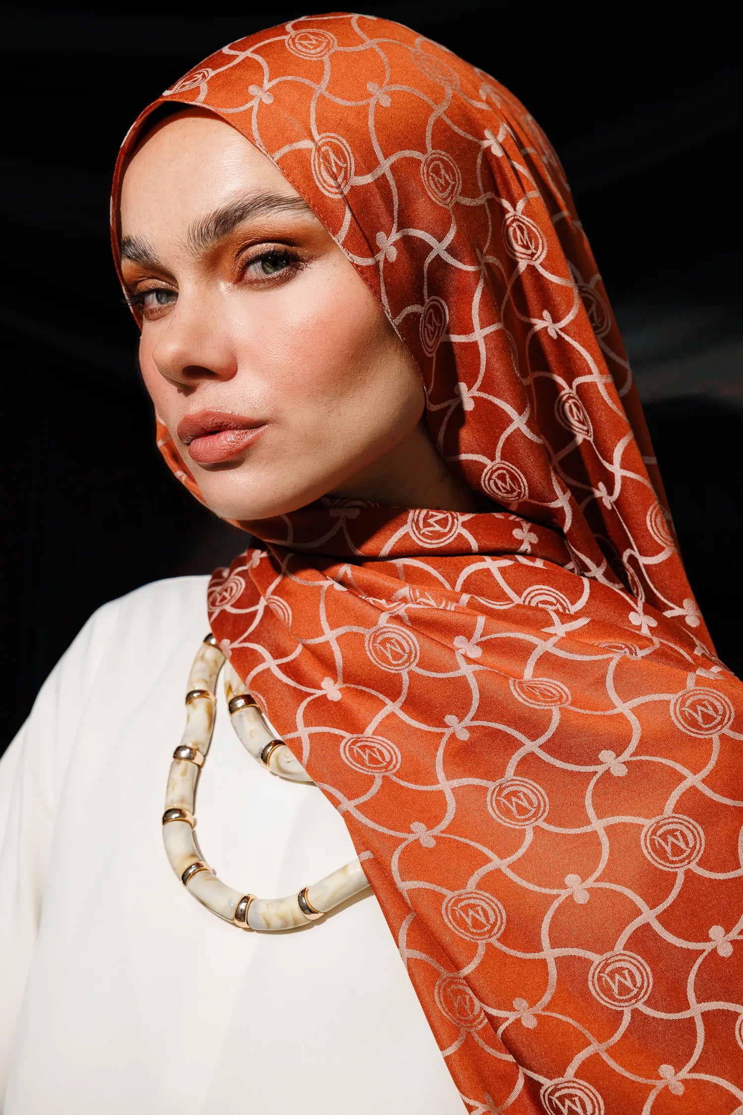 Marrakech Desen Çift Taraflı Şal