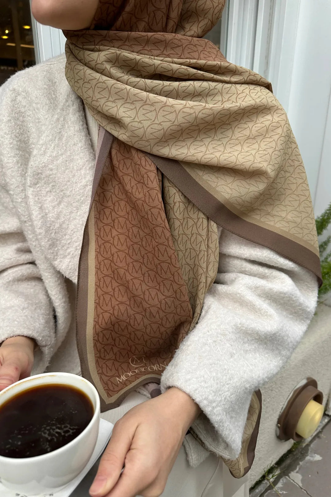 Monogram Hebei İpek Şal