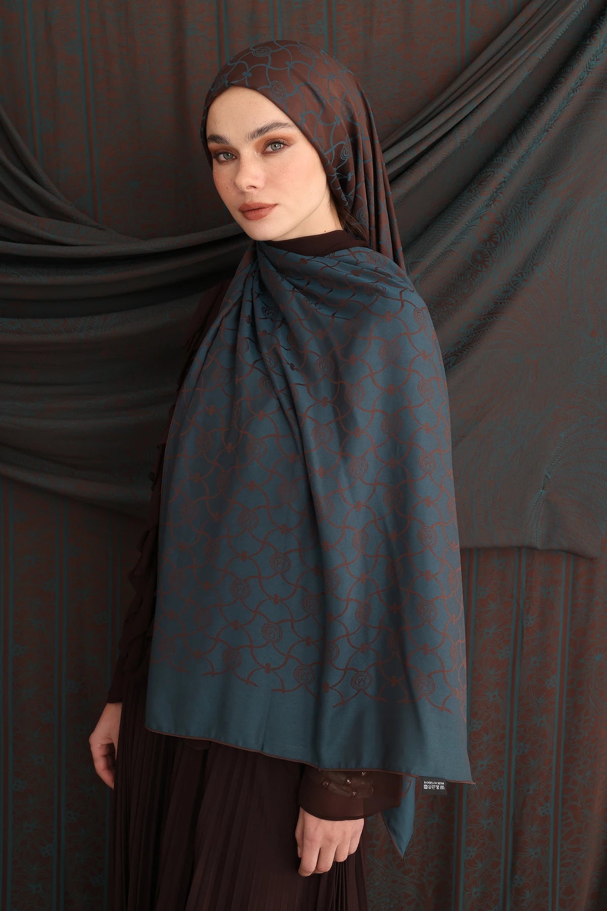 Marrakech Desen Çift Taraflı Şal