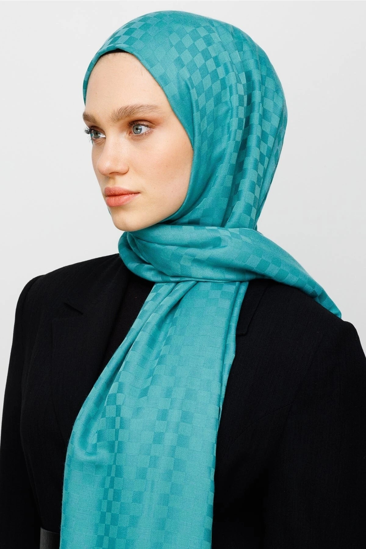 Kare Desen Pamuk Jakar Şal