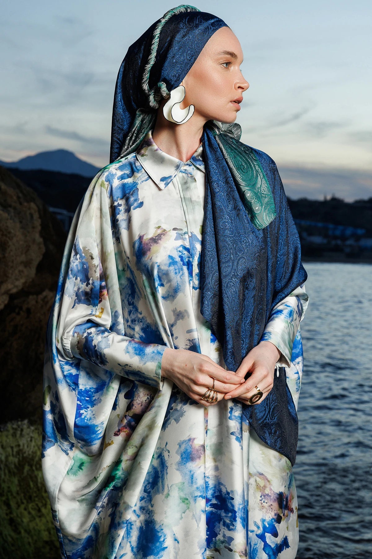 Moren Desen Shine Line Şal