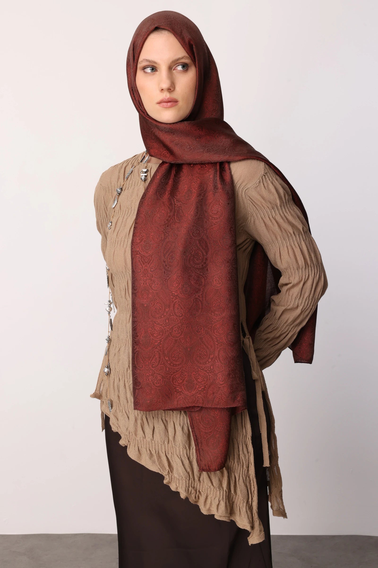 Moren Desen Shine Line Şal