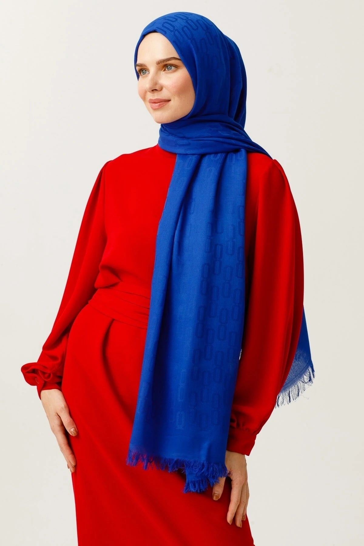 Zincir Desen Pamuk Jakar Şal